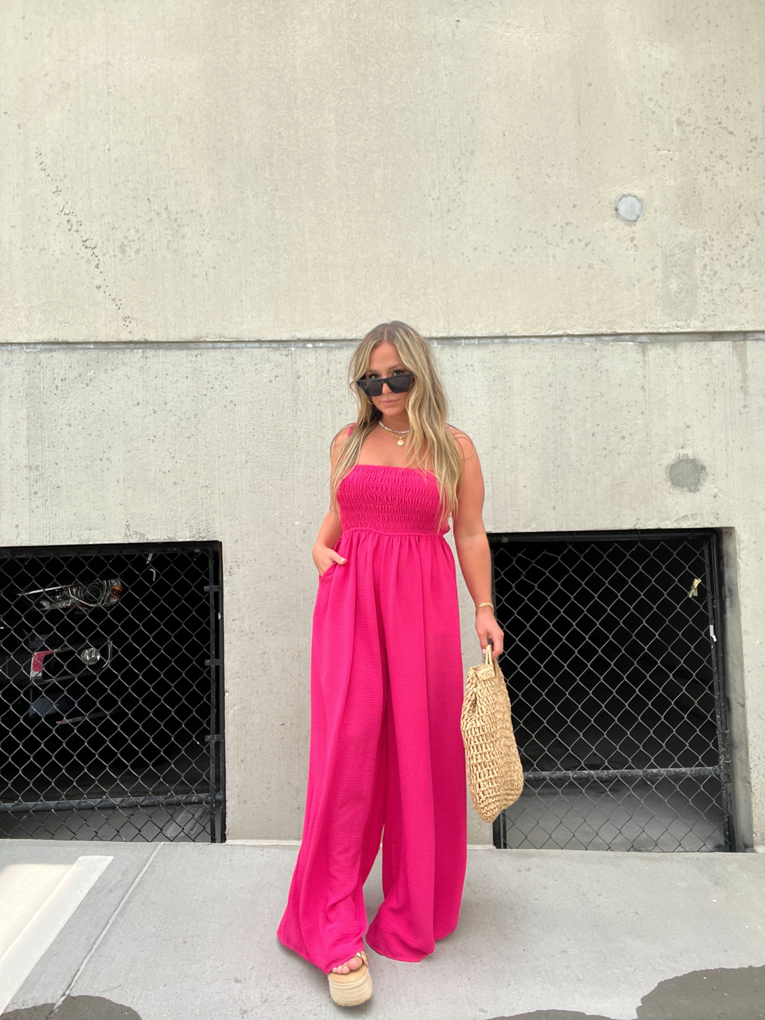 Not Gonna Happen Fuchsia Jumpsuit sold by Chic by Ally B product image thumbnail 5