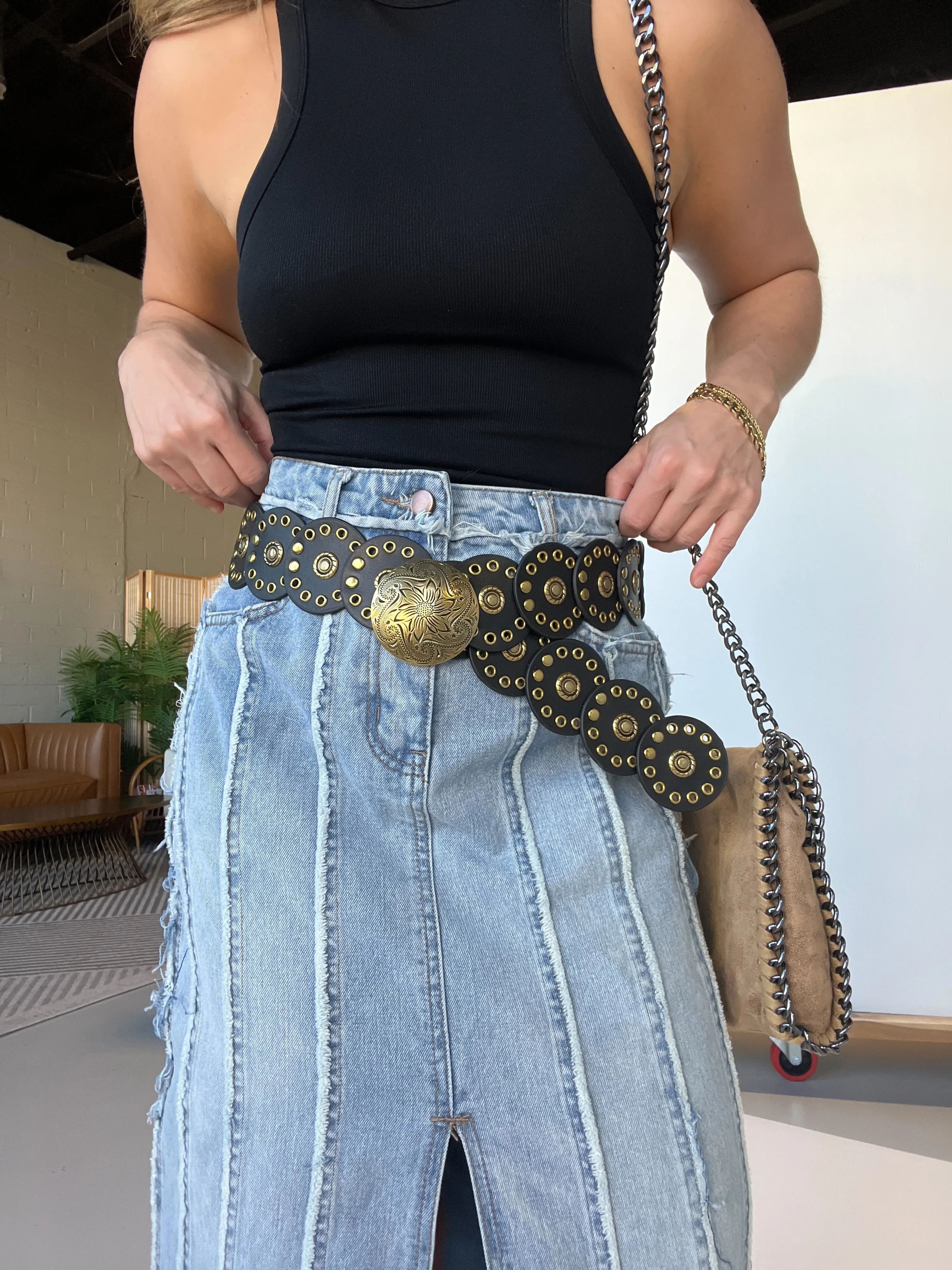 Chrishelle Maxi Denim Skirt sold by Chic by Ally B product image thumbnail 4