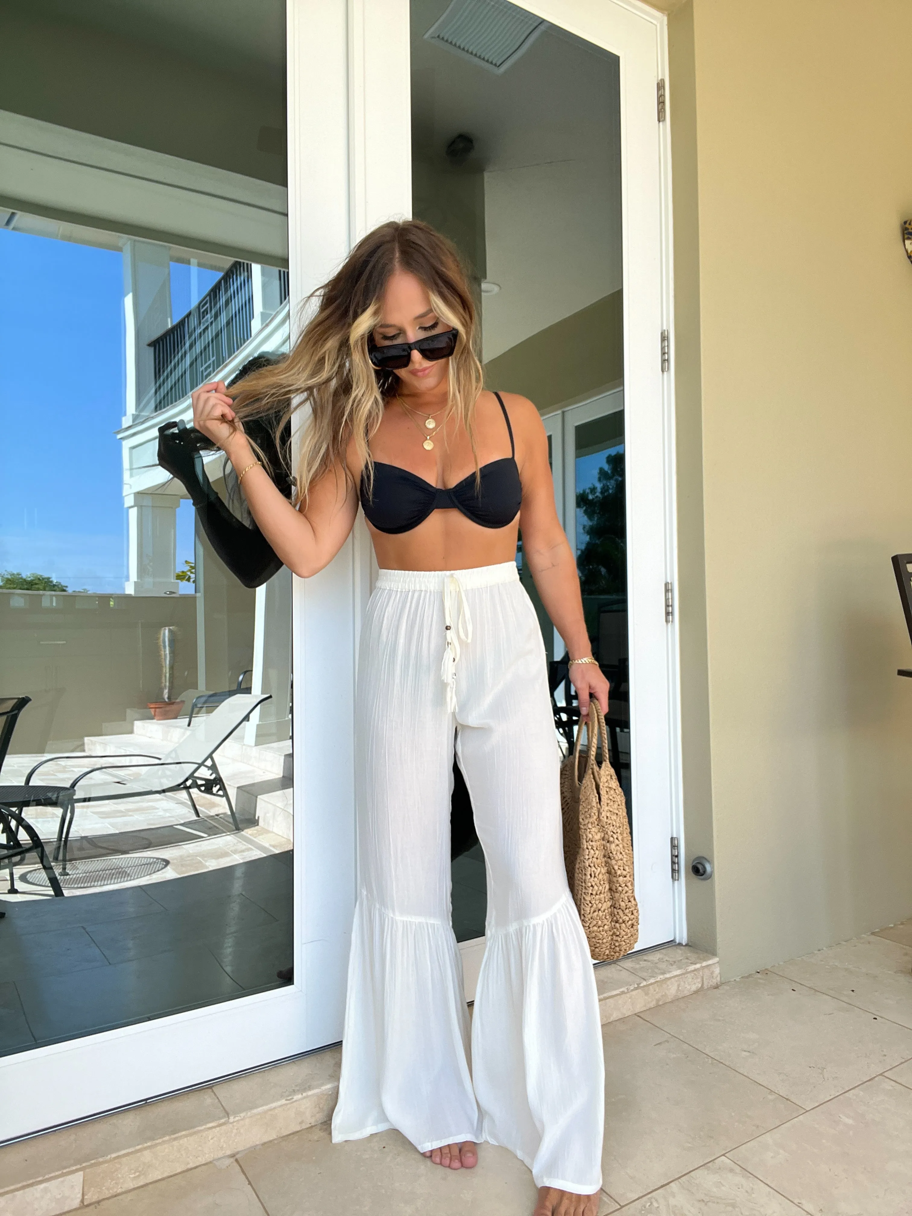 Surf's Up Beach Pants Ivory sold by Chic by Ally B product image thumbnail 3