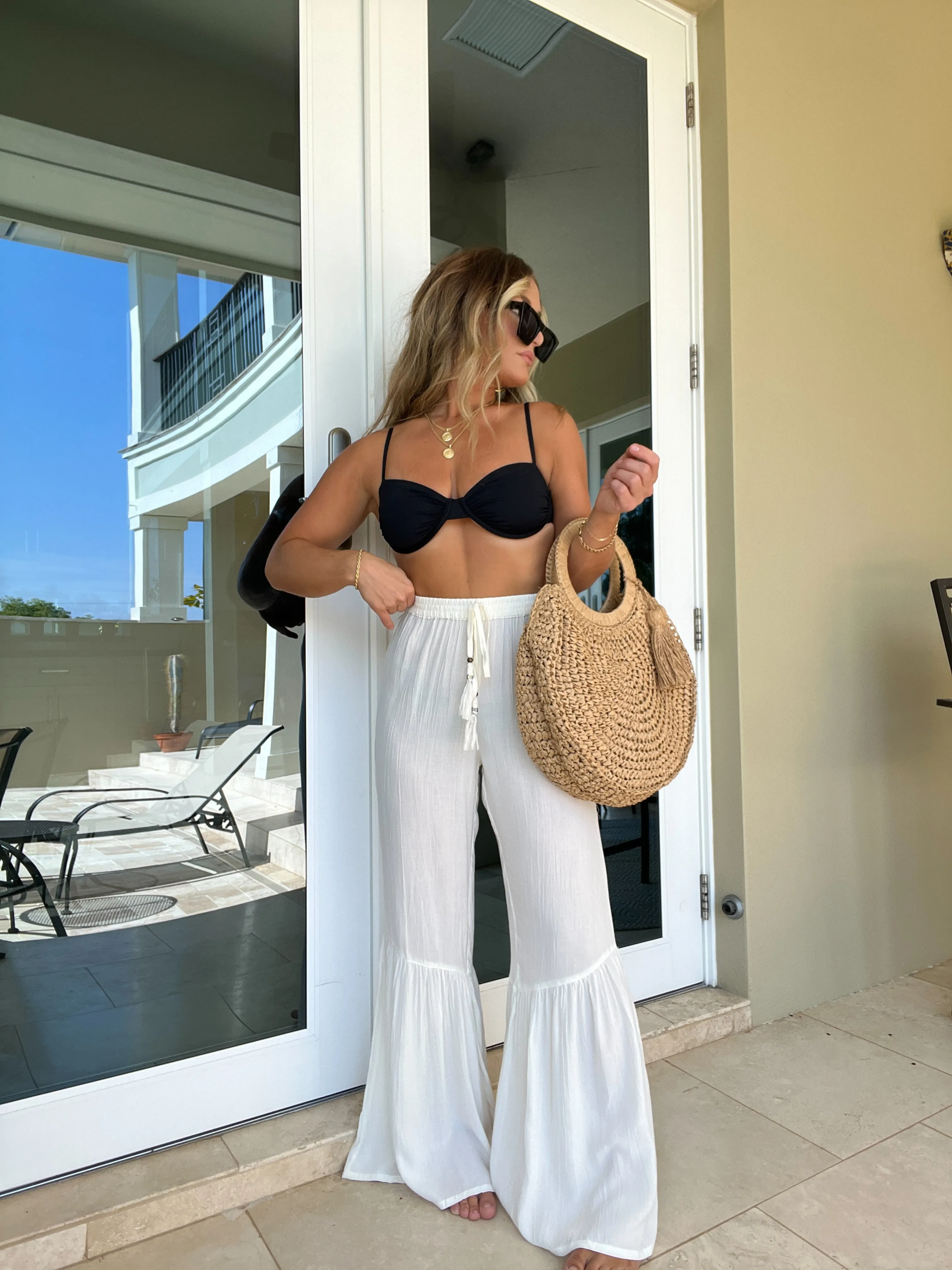 Surf's Up Beach Pants Ivory sold by Chic by Ally B product image thumbnail 2