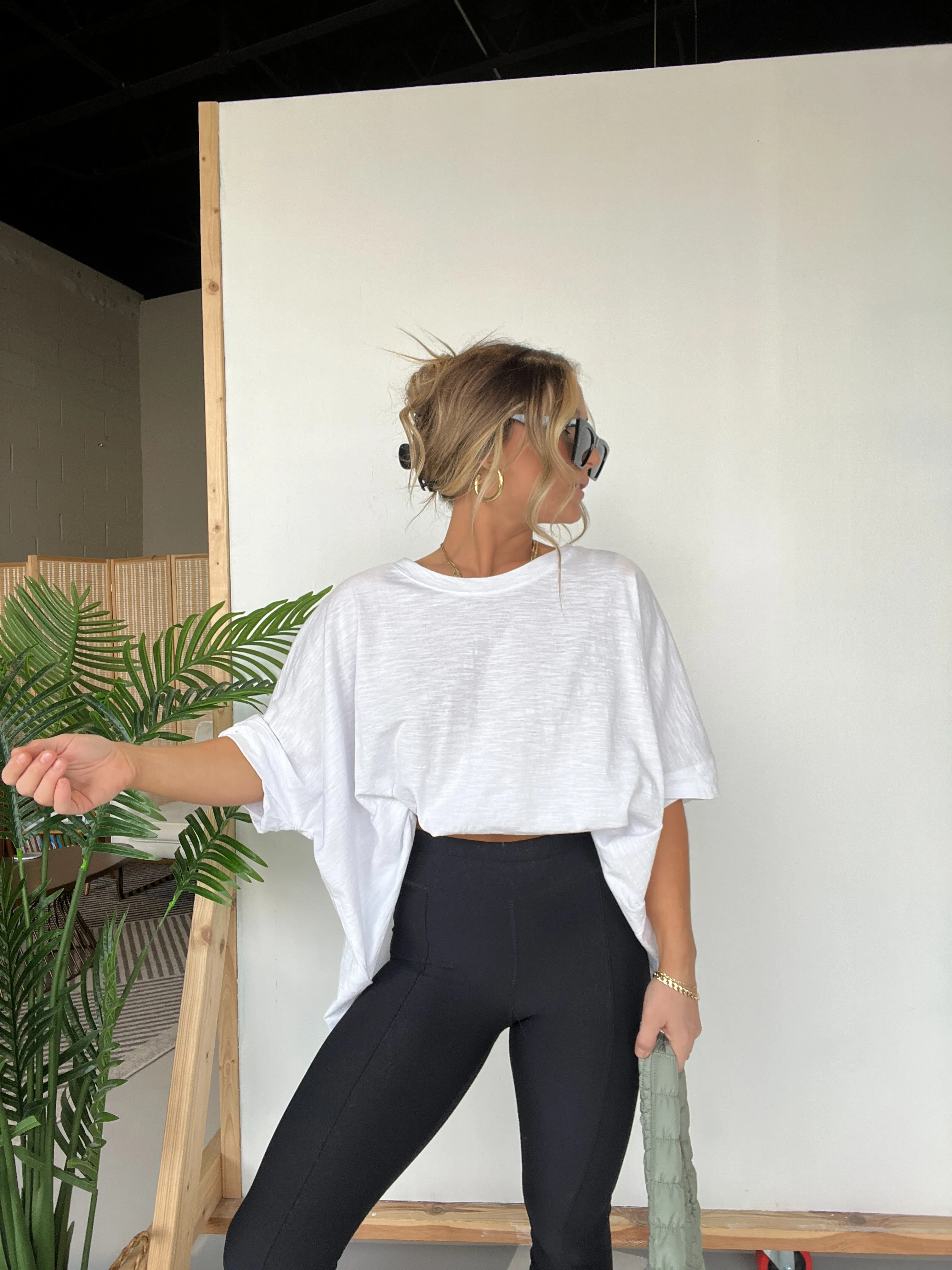 Leddy Oversized Slub Tee White sold by Chic by Ally B product image thumbnail 4