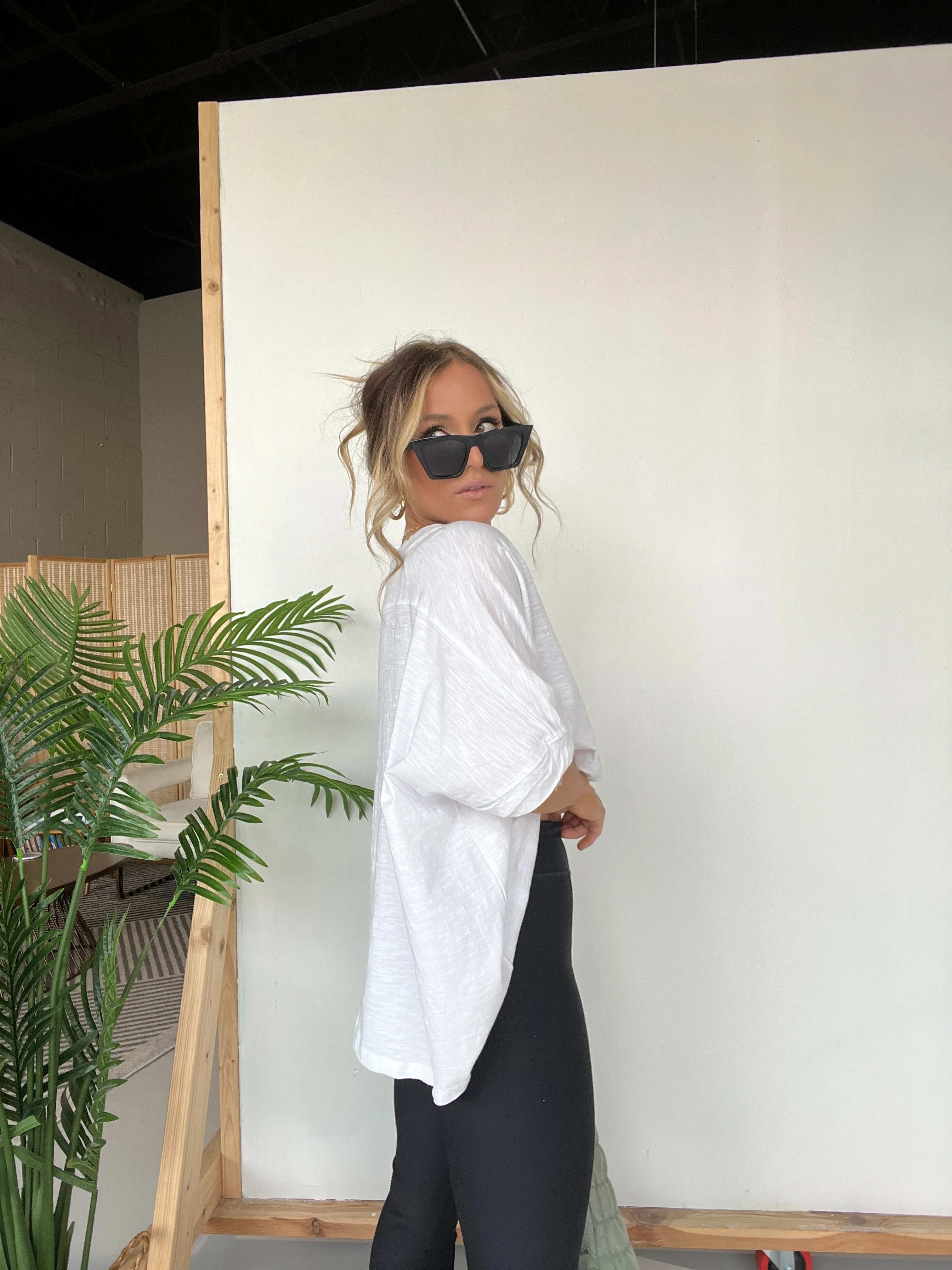 Leddy Oversized Slub Tee White sold by Chic by Ally B product image thumbnail 5