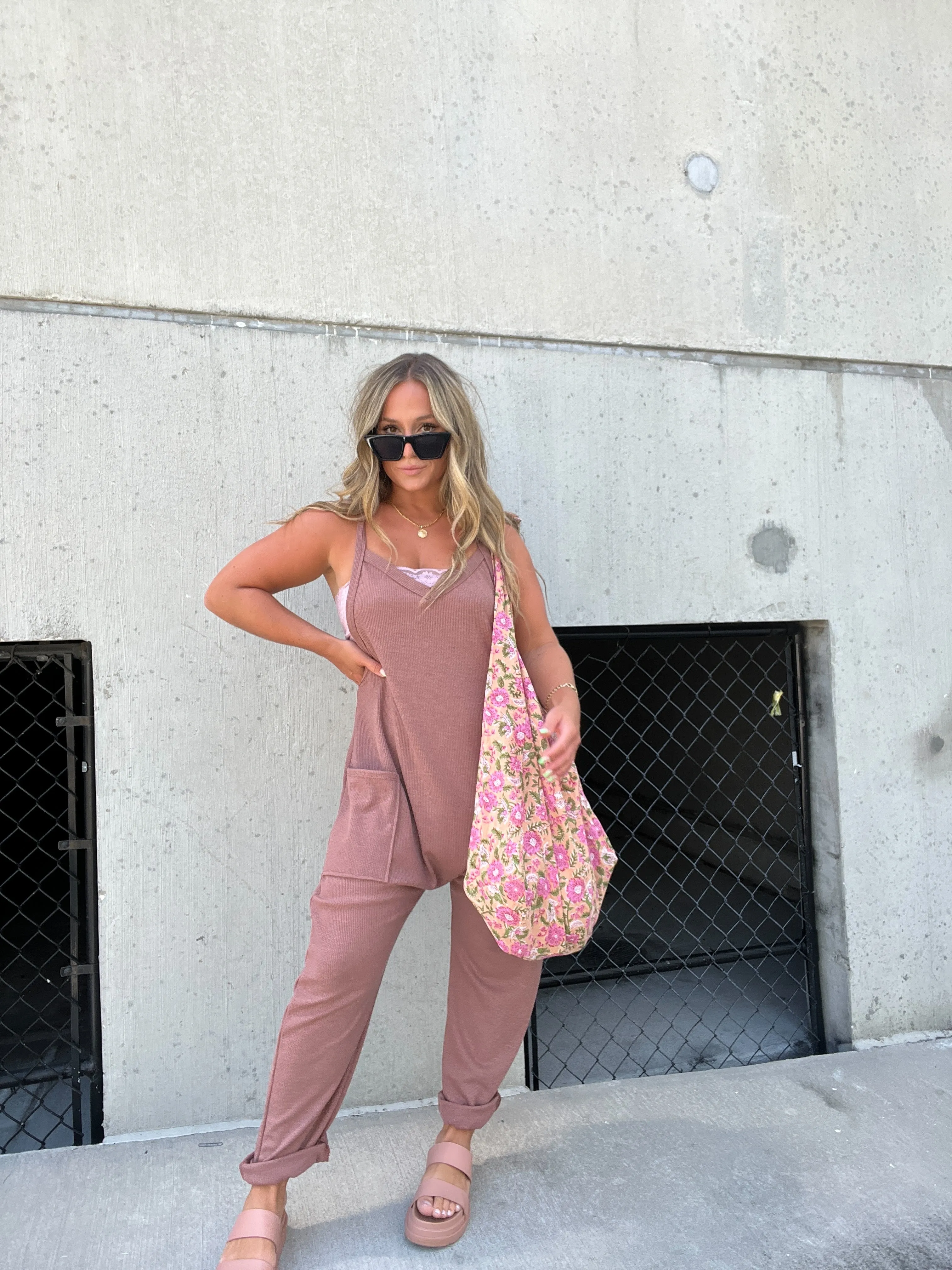 MOCHA RELAXED FIT JUMPSUIT sold by Chic by Ally B