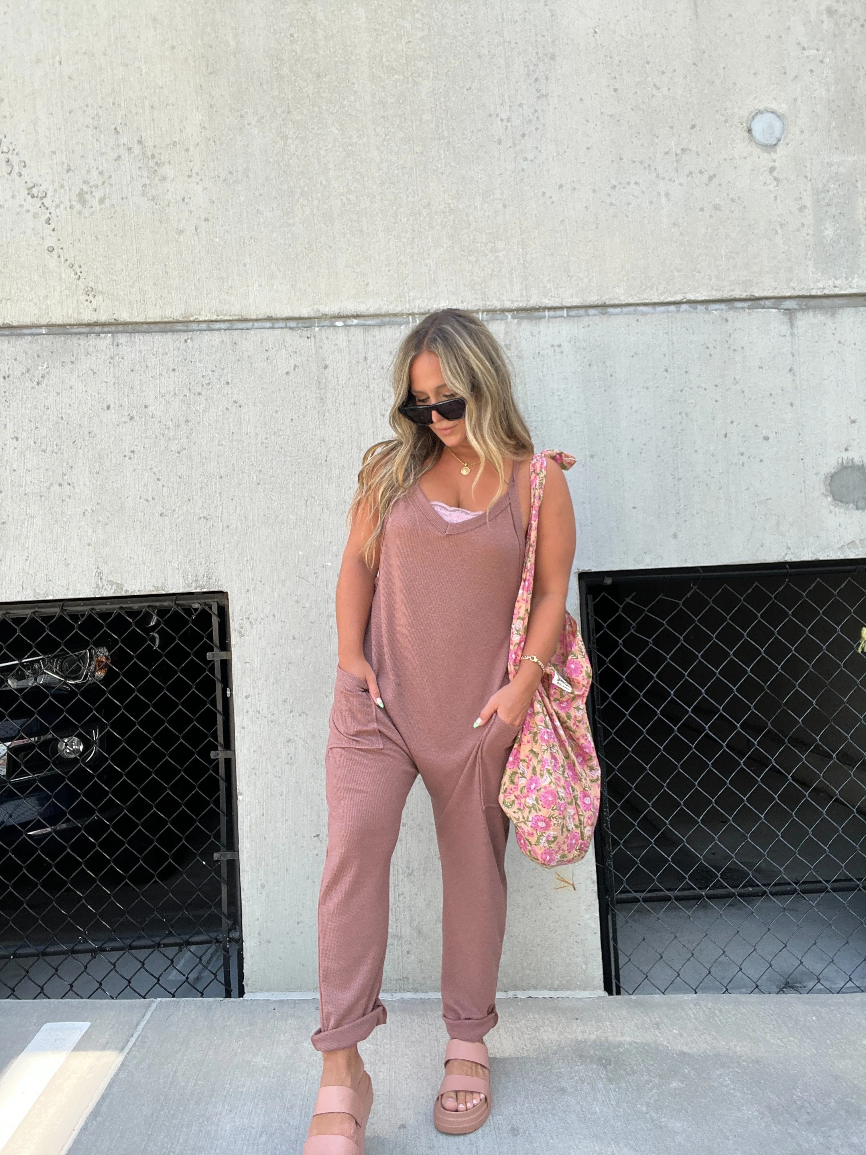 MOCHA RELAXED FIT JUMPSUIT sold by Chic by Ally B product image thumbnail 2