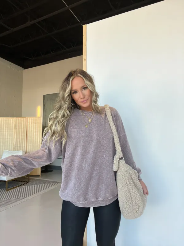 Sleepover Crewneck Mocha sold by Chic by Ally B