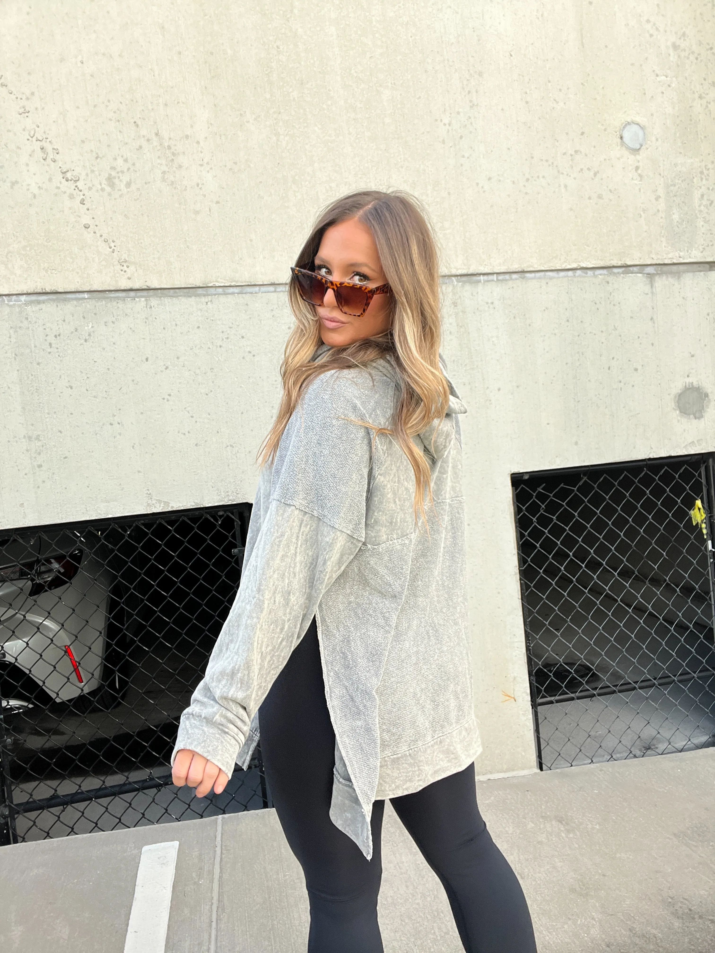 NOT YOUR AVERAGE HOODIE GREY sold by Chic by Ally B product image thumbnail 4