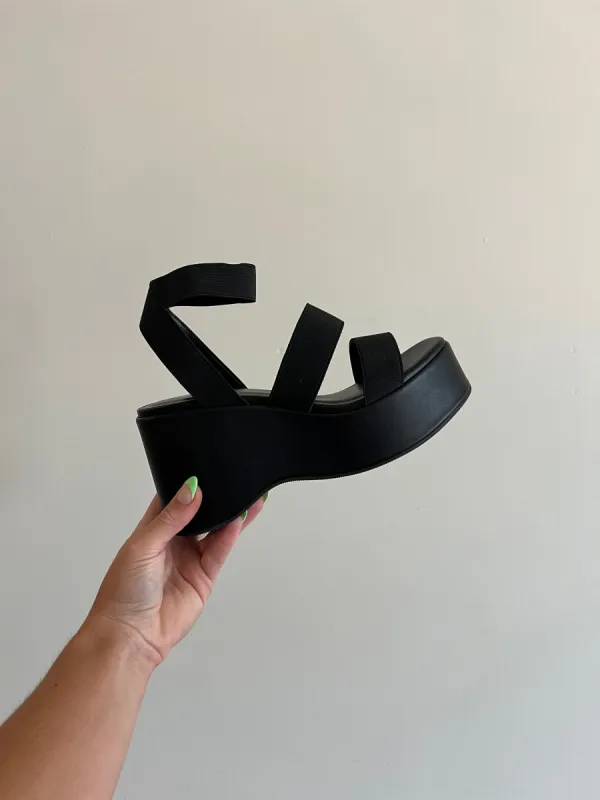 WANNABE PLATFORM WEDGES BLK sold by Chic by Ally B