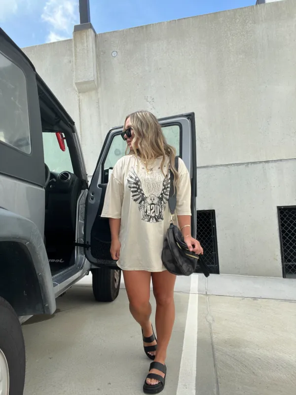 Born Free Tee Cream sold by Chic by Ally B