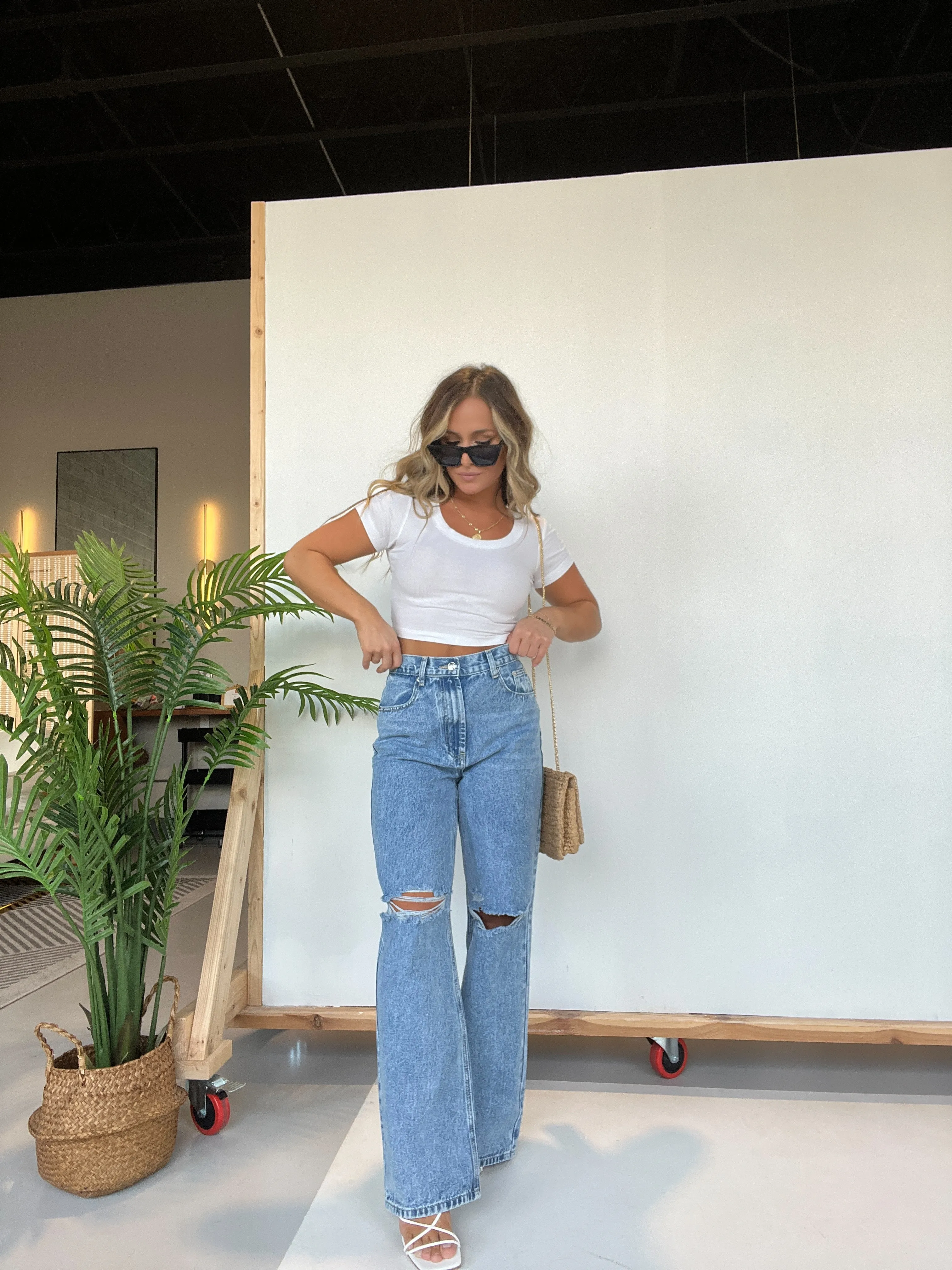 Your Girls High Waisted Jeans Medium Blue sold by Chic by Ally B