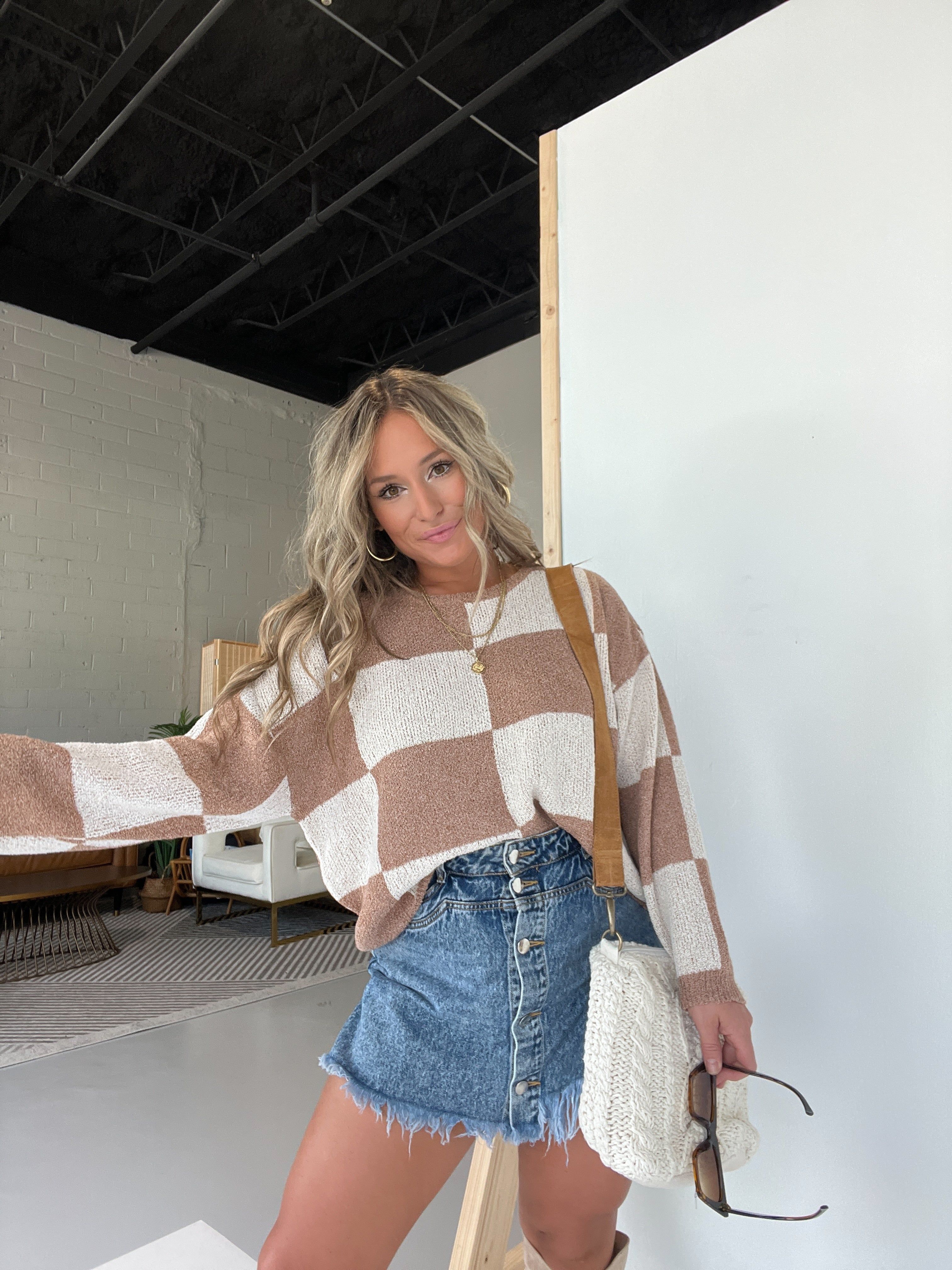 Check Me Out Sweater Taupe sold by Chic by Ally B product image thumbnail 9