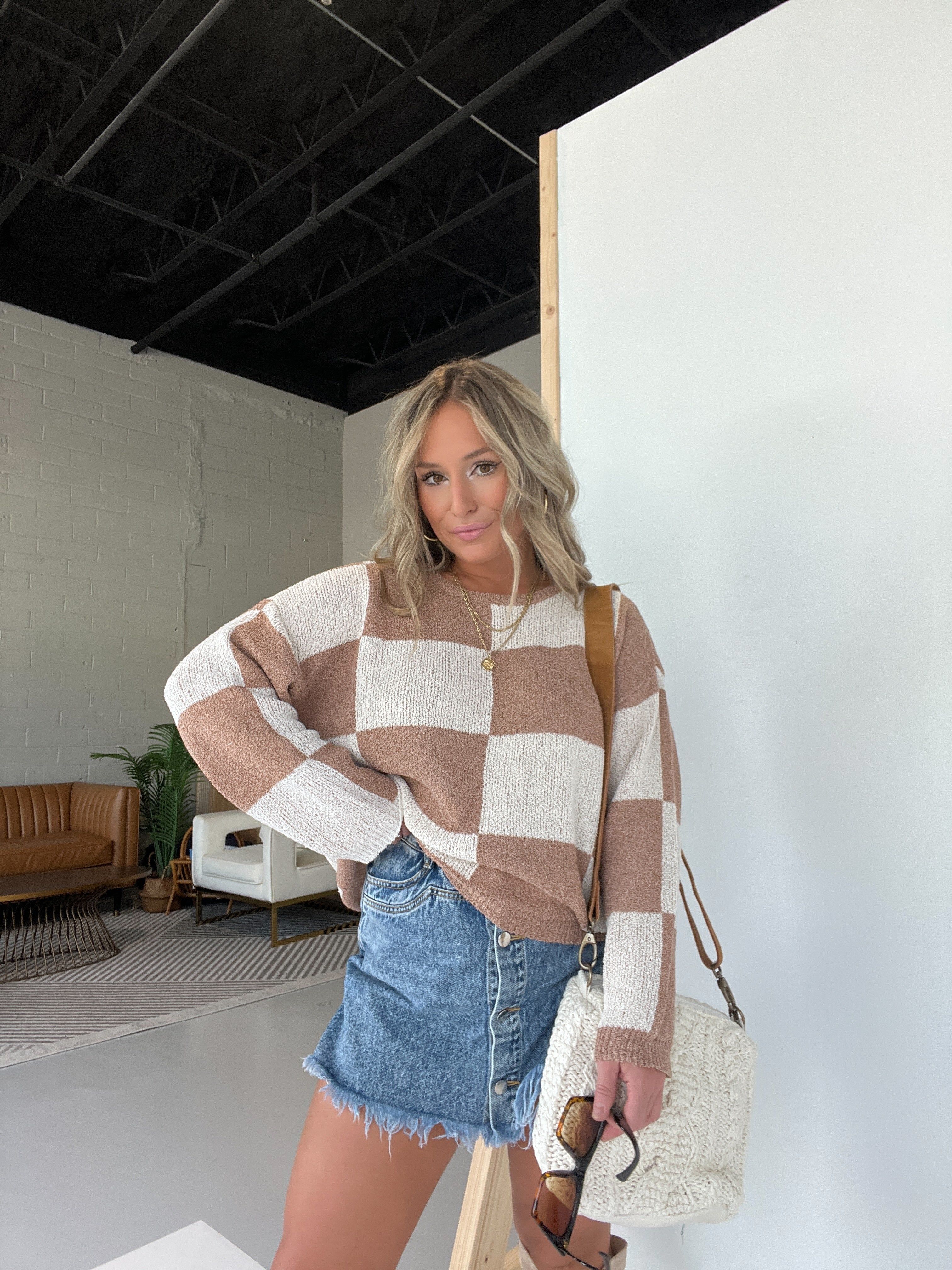 Check Me Out Sweater Taupe sold by Chic by Ally B product image thumbnail 2