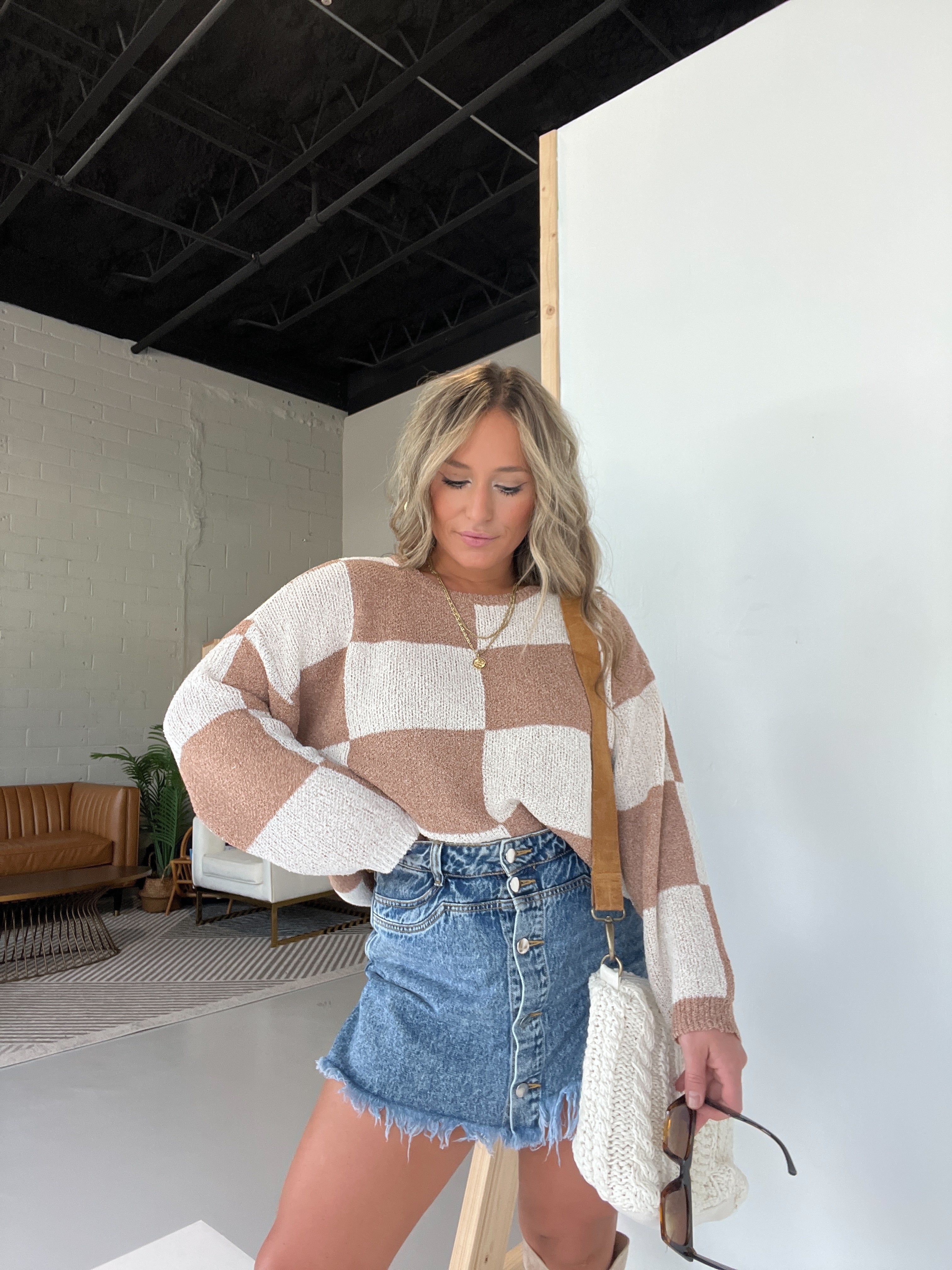 Check Me Out Sweater Taupe sold by Chic by Ally B product image thumbnail 11