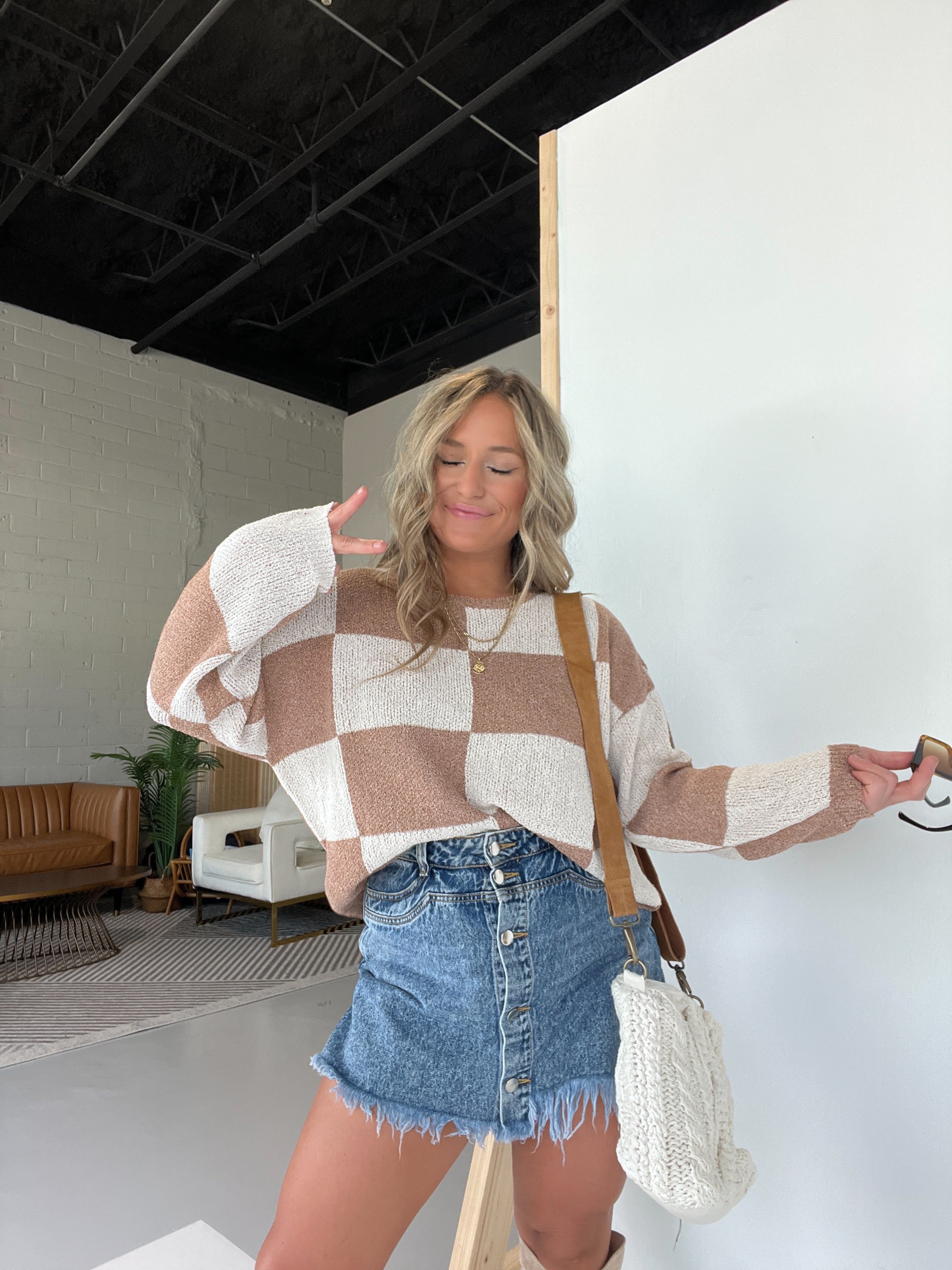 Check Me Out Sweater Taupe sold by Chic by Ally B product image thumbnail 7