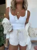 Cute As a Button Tank White sold by Chic by Ally B