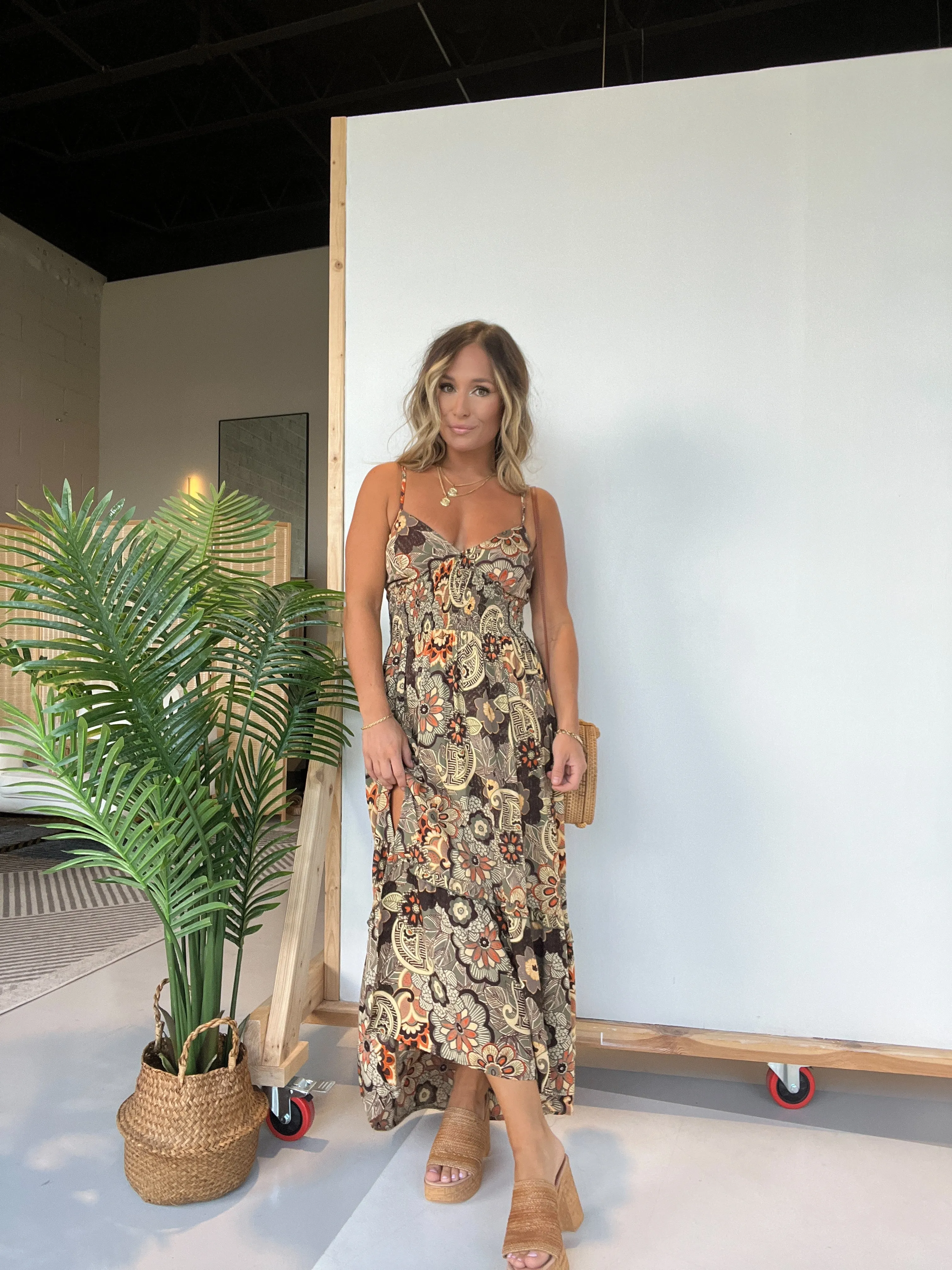 Into the Wild Maxi Dress Olive sold by Chic by Ally B product image thumbnail 2
