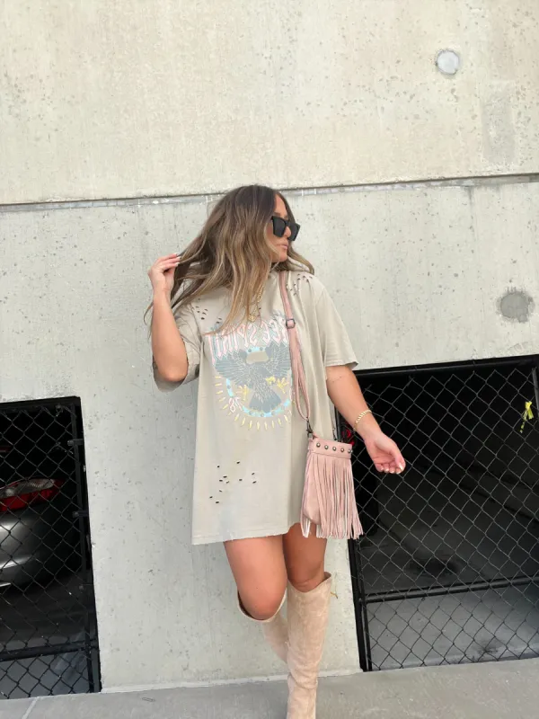 1978 Eagle Distressed Tee Beige sold by Chic by Ally B