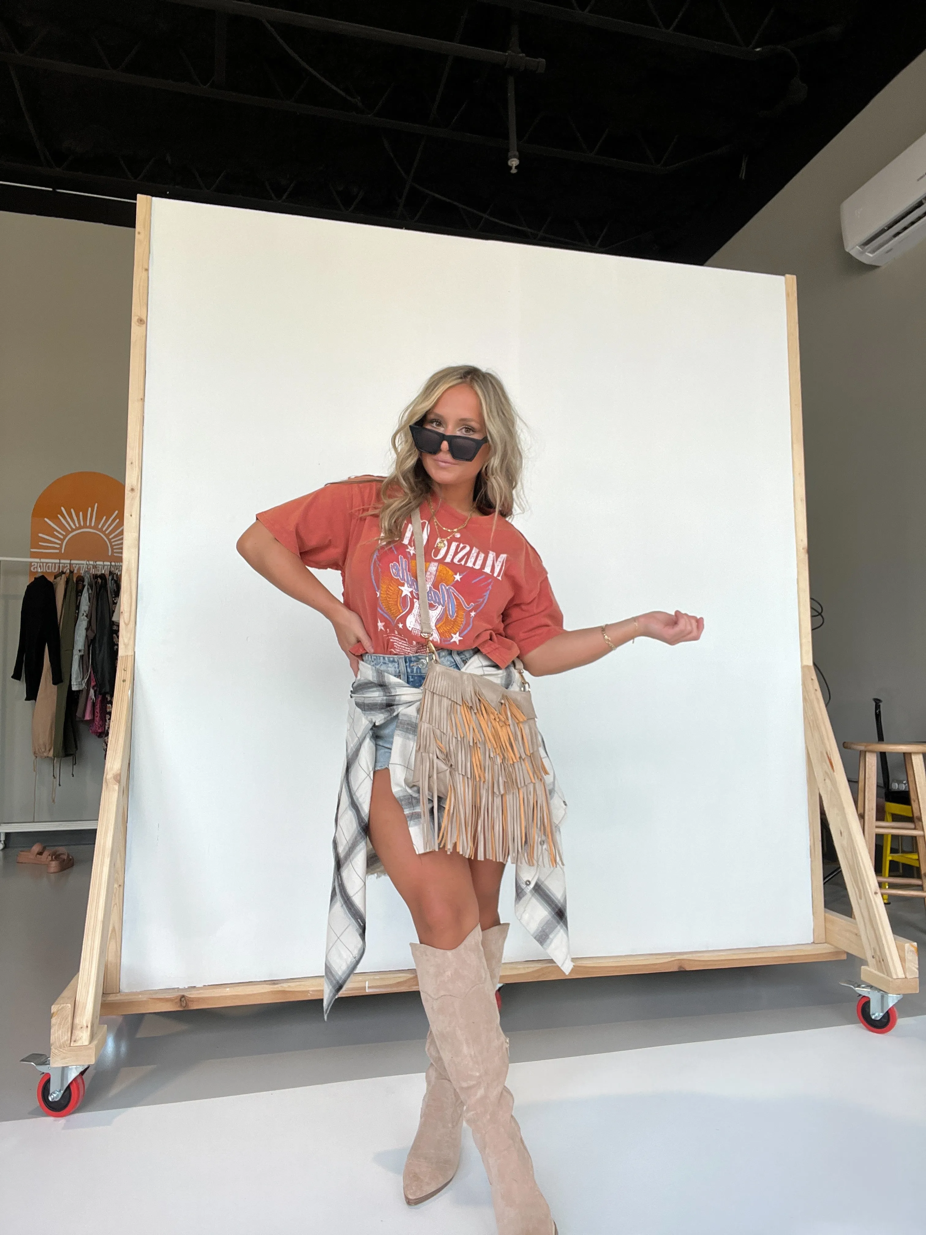 Music City Cropped Tee Rust sold by Chic by Ally B product image thumbnail 2