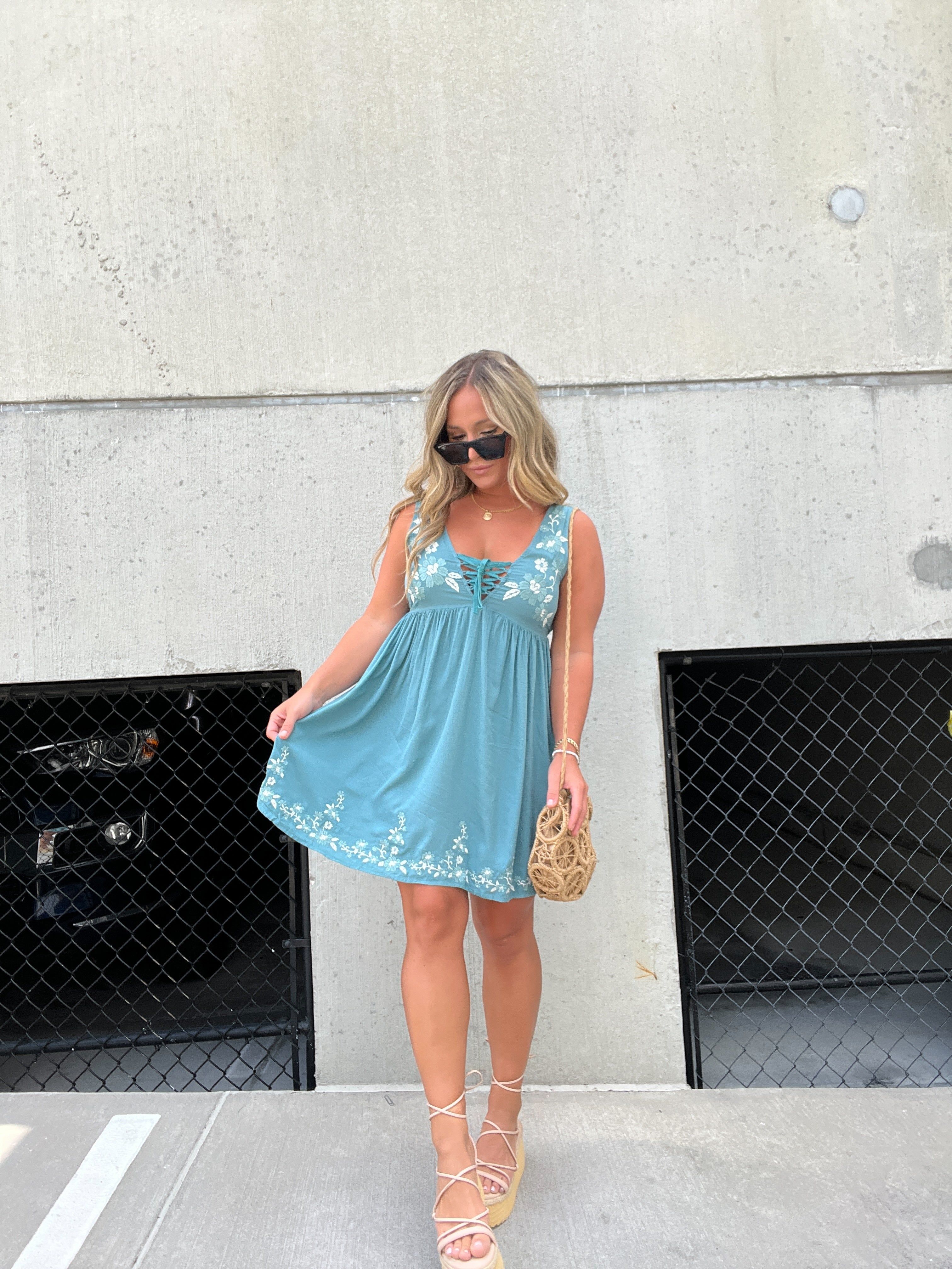 Lucia Floral Flow Mini Dress sold by Chic by Ally B product image thumbnail 4