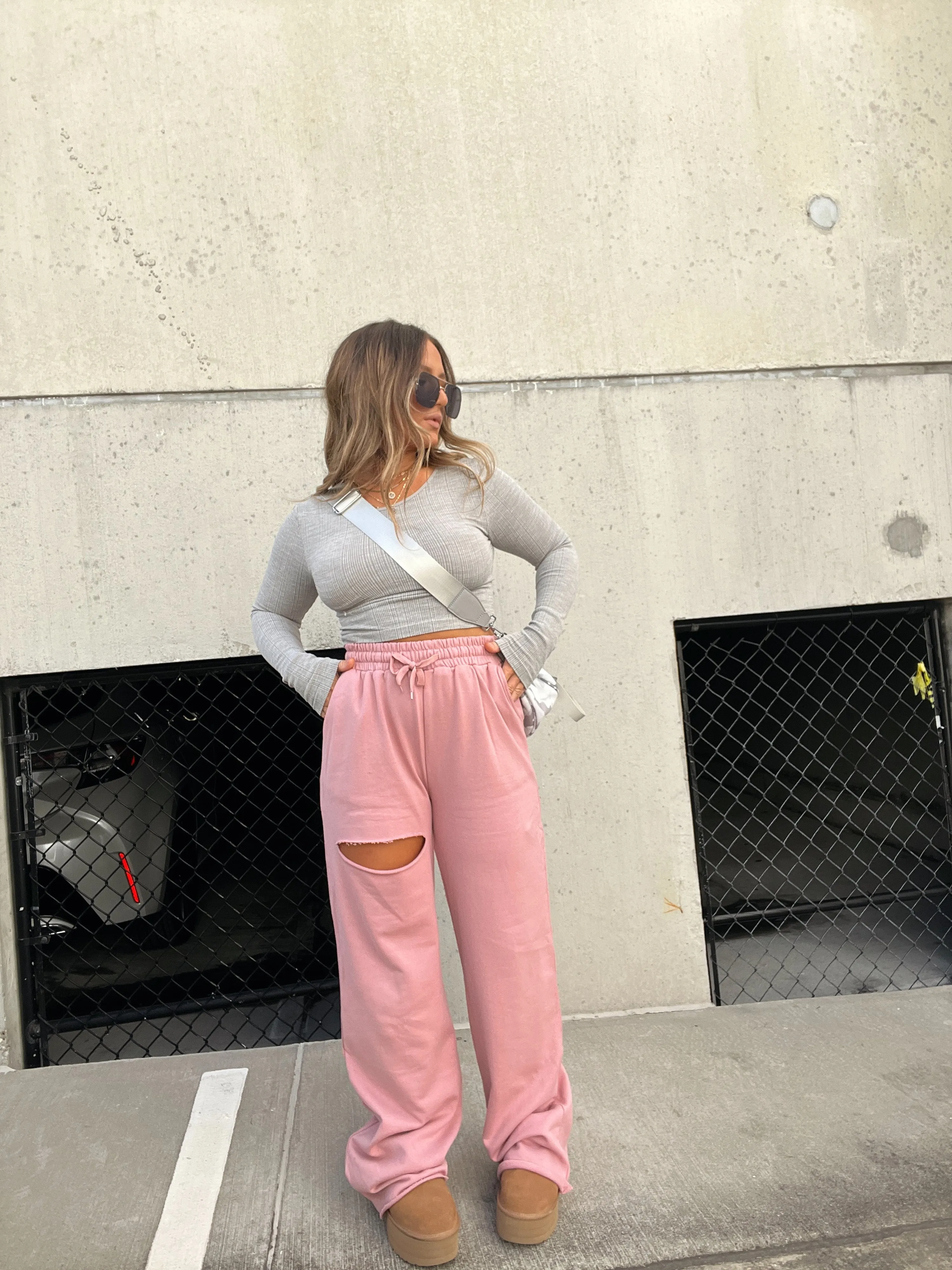 COVER ME IN COMFORT SWEATS PINK sold by Chic by Ally B product image thumbnail 2