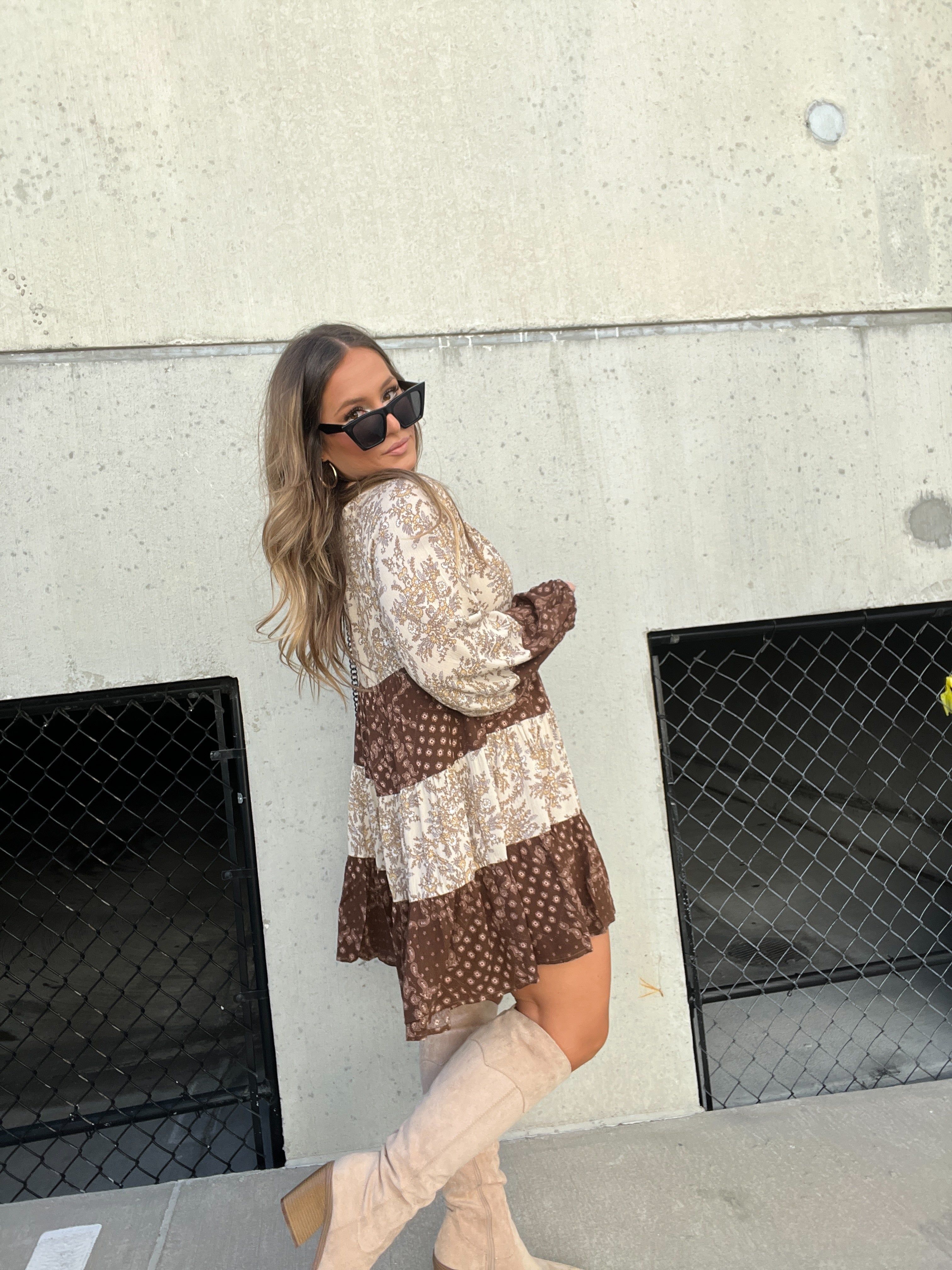 TIARA TIERED MIXED PRINT DRESS sold by Chic by Ally B product image thumbnail 10