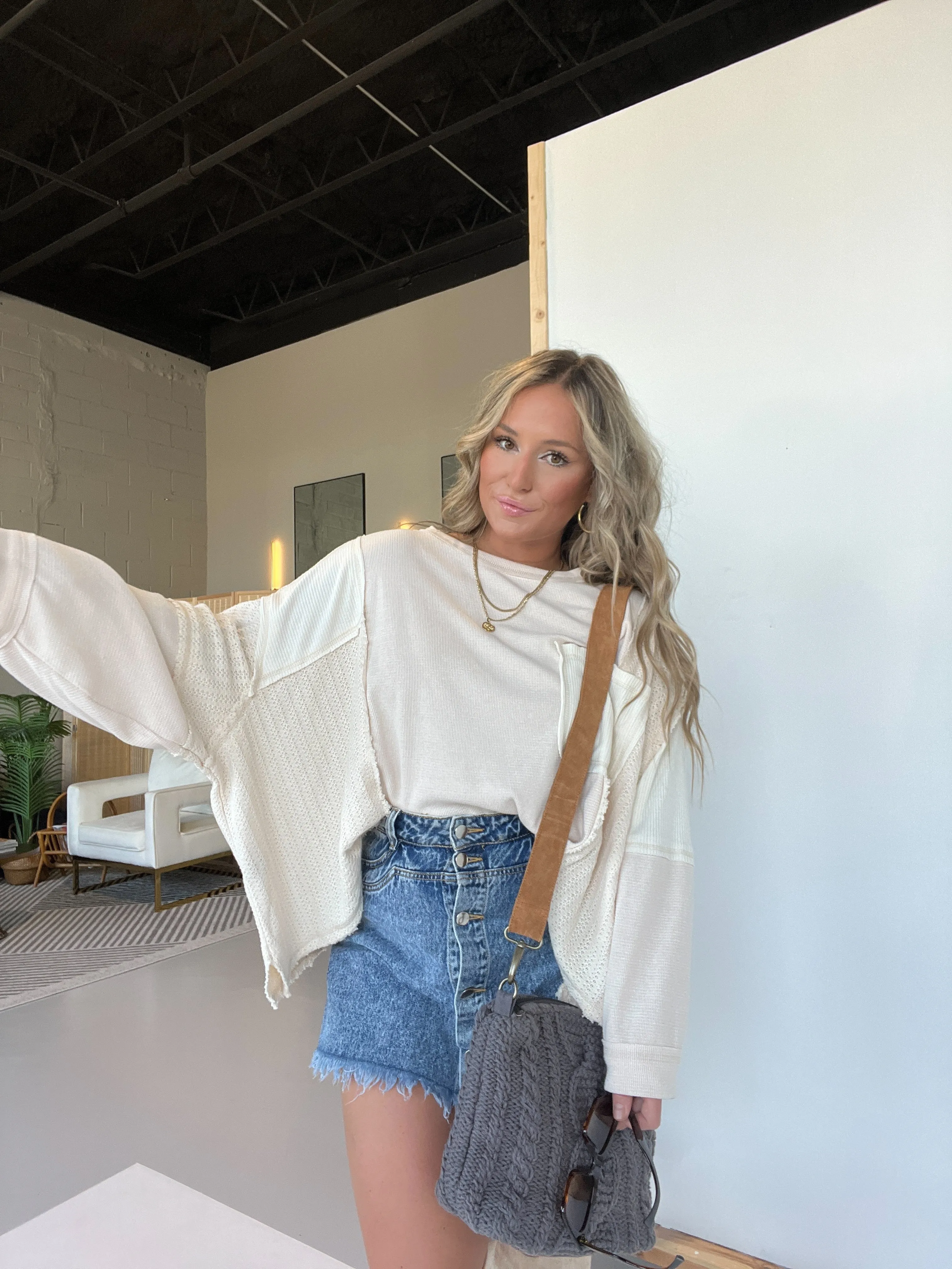 Way You Love Me Dolman Top Cream sold by Chic by Ally B product image thumbnail 2