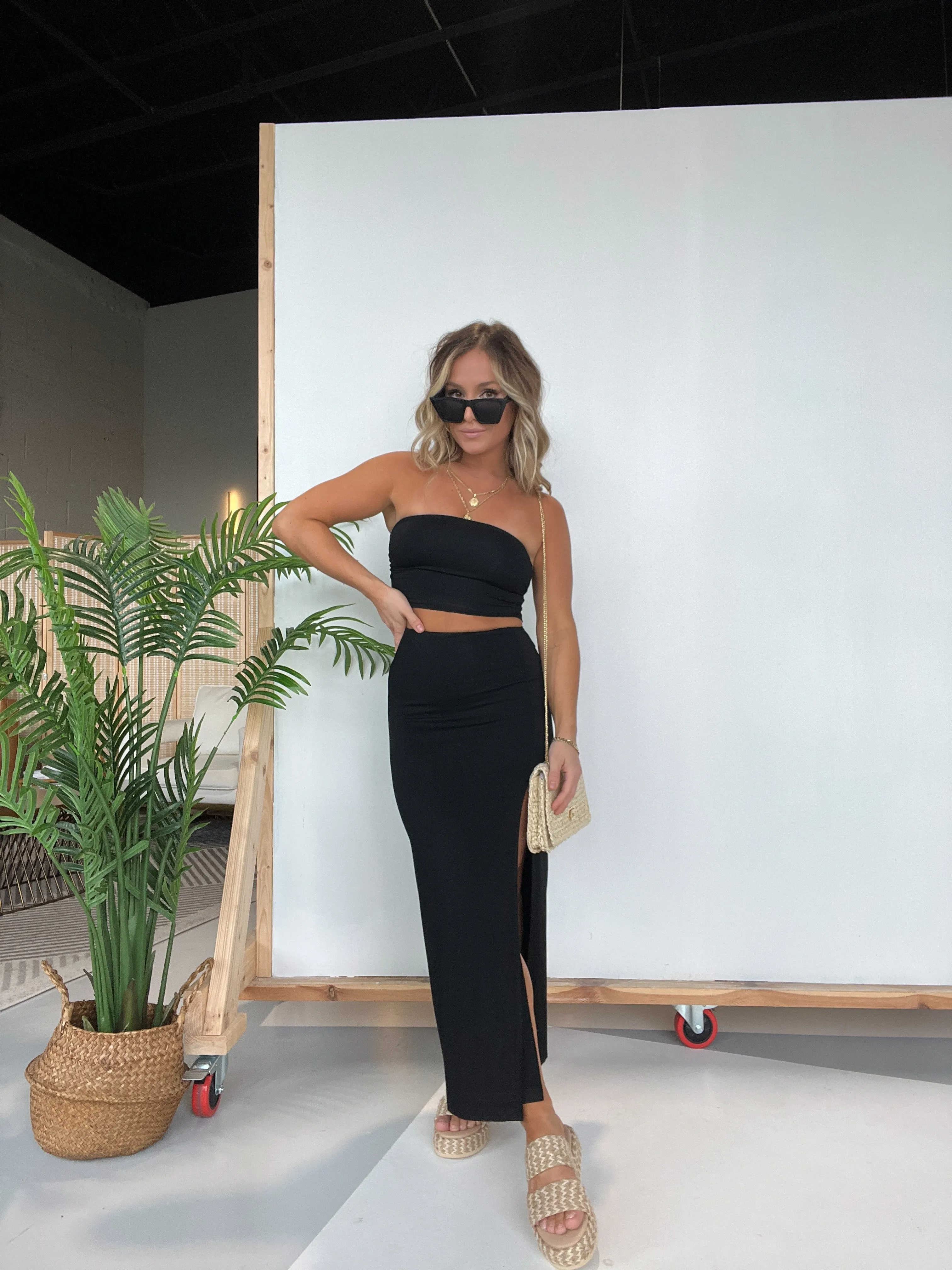 Meet Me at Midnight Skirt Set Black sold by Chic by Ally B