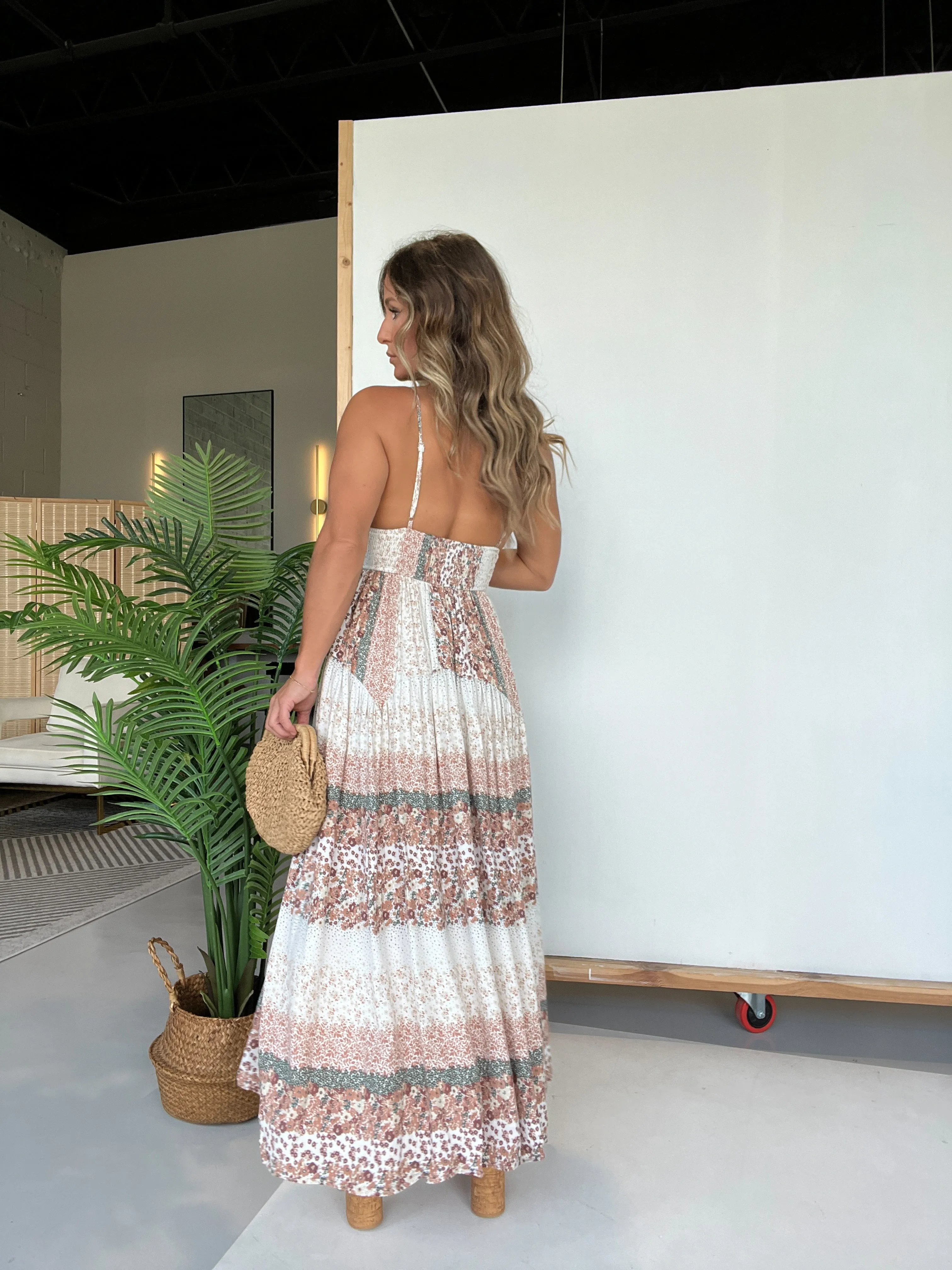 Floral Fall Colorblock Midi Dress Multi sold by Chic by Ally B product image thumbnail 2