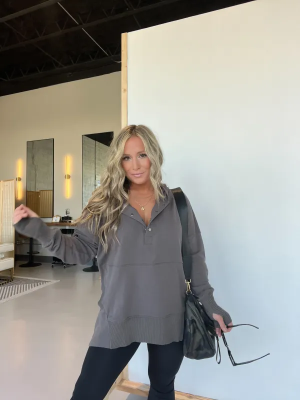 Charcoal First Class Hoodie sold by Chic by Ally B
