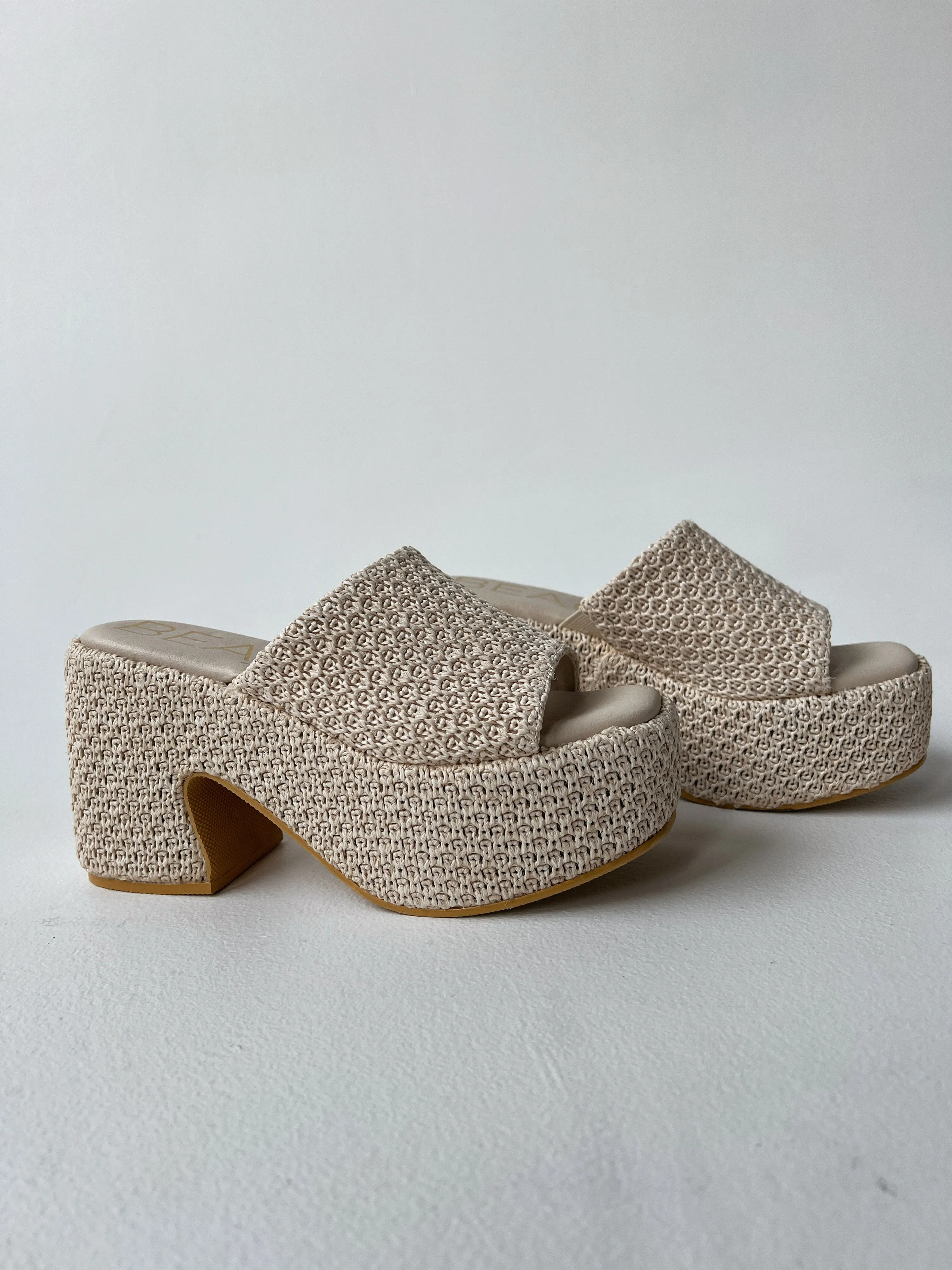Como Textured Wedges Ivory sold by Chic by Ally B product image thumbnail 3