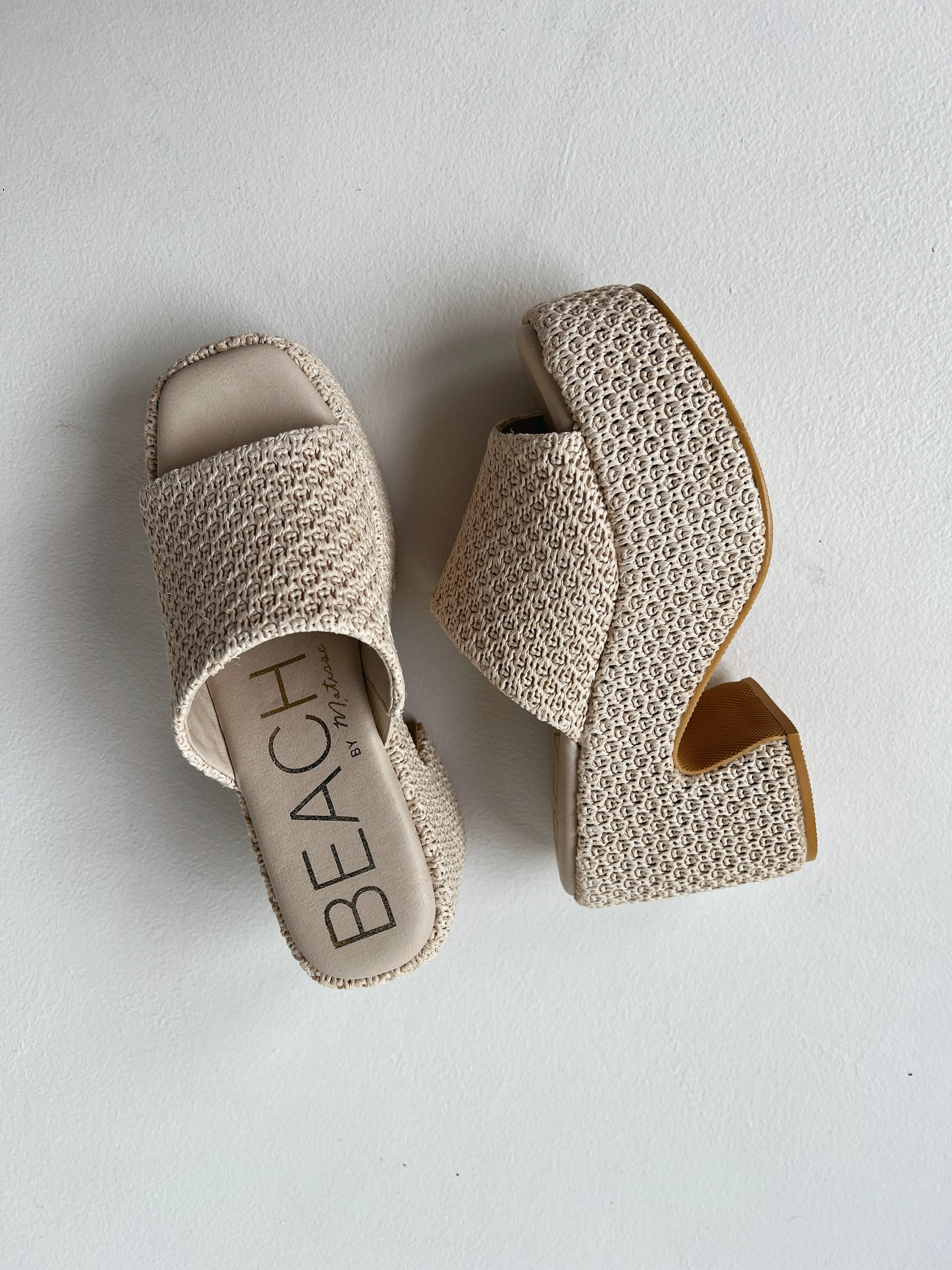 Como Textured Wedges Ivory sold by Chic by Ally B
