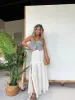 Make Waves Maxi Skirt Ivory sold by Chic by Ally B