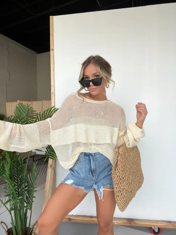 Kelani Sweater Ivory sold by Chic by Ally B