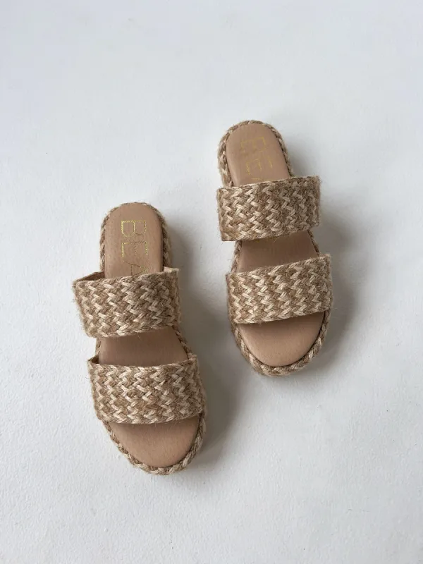 Borderline Double Strap Slide Natural sold by Chic by Ally B