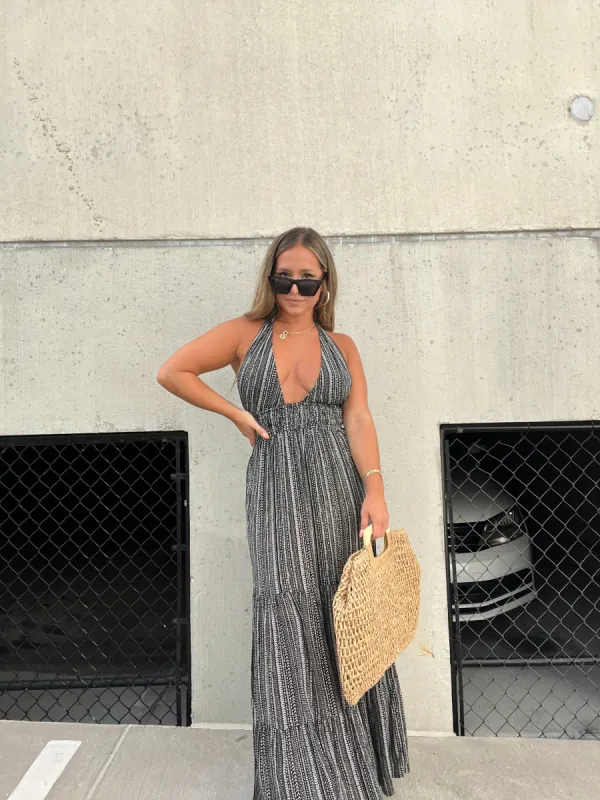 LAVISH LIFE MAXI DRESS BLACK sold by Chic by Ally B