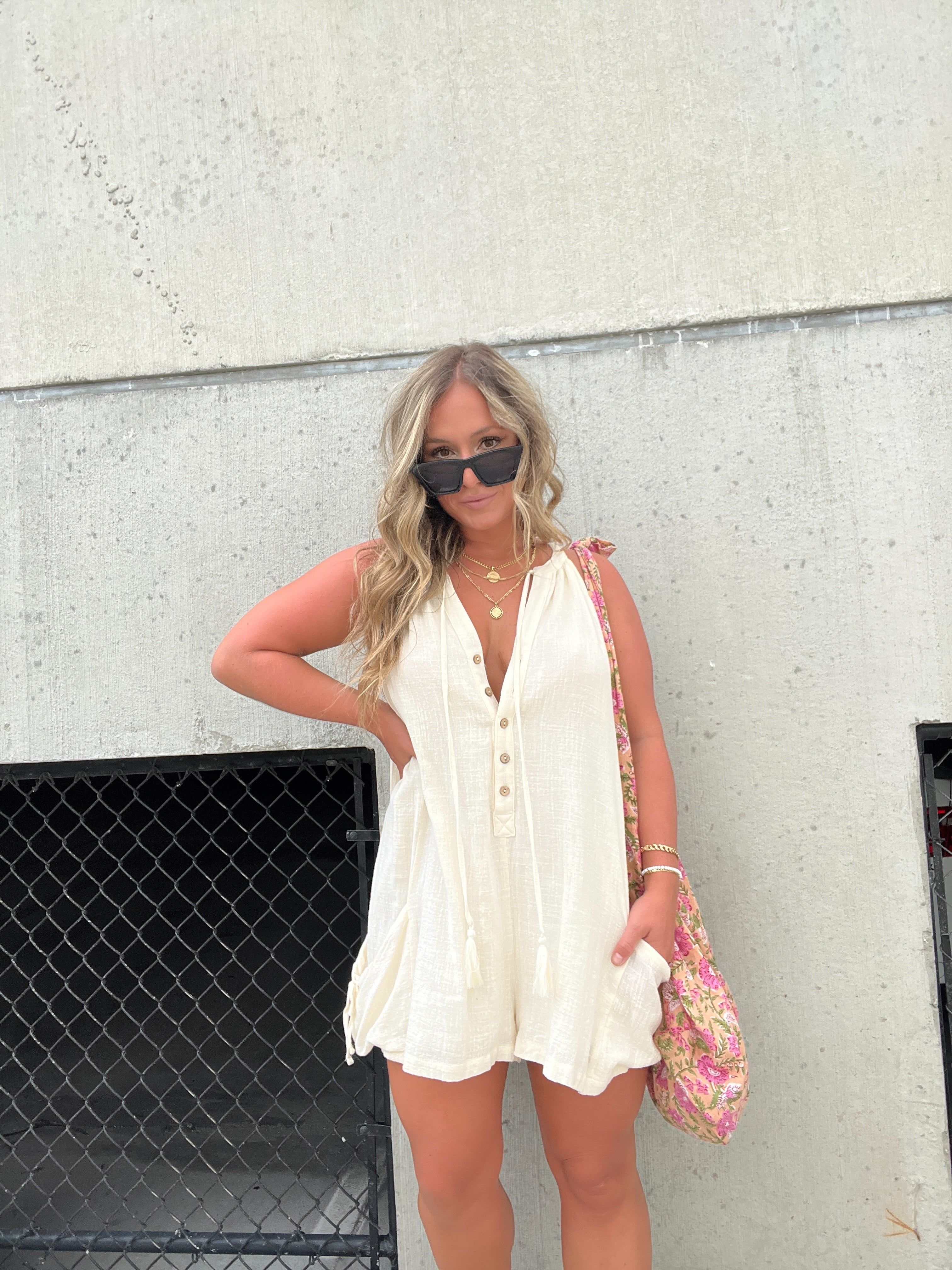 Always At Ease Romper Cream sold by Chic by Ally B product image thumbnail 3