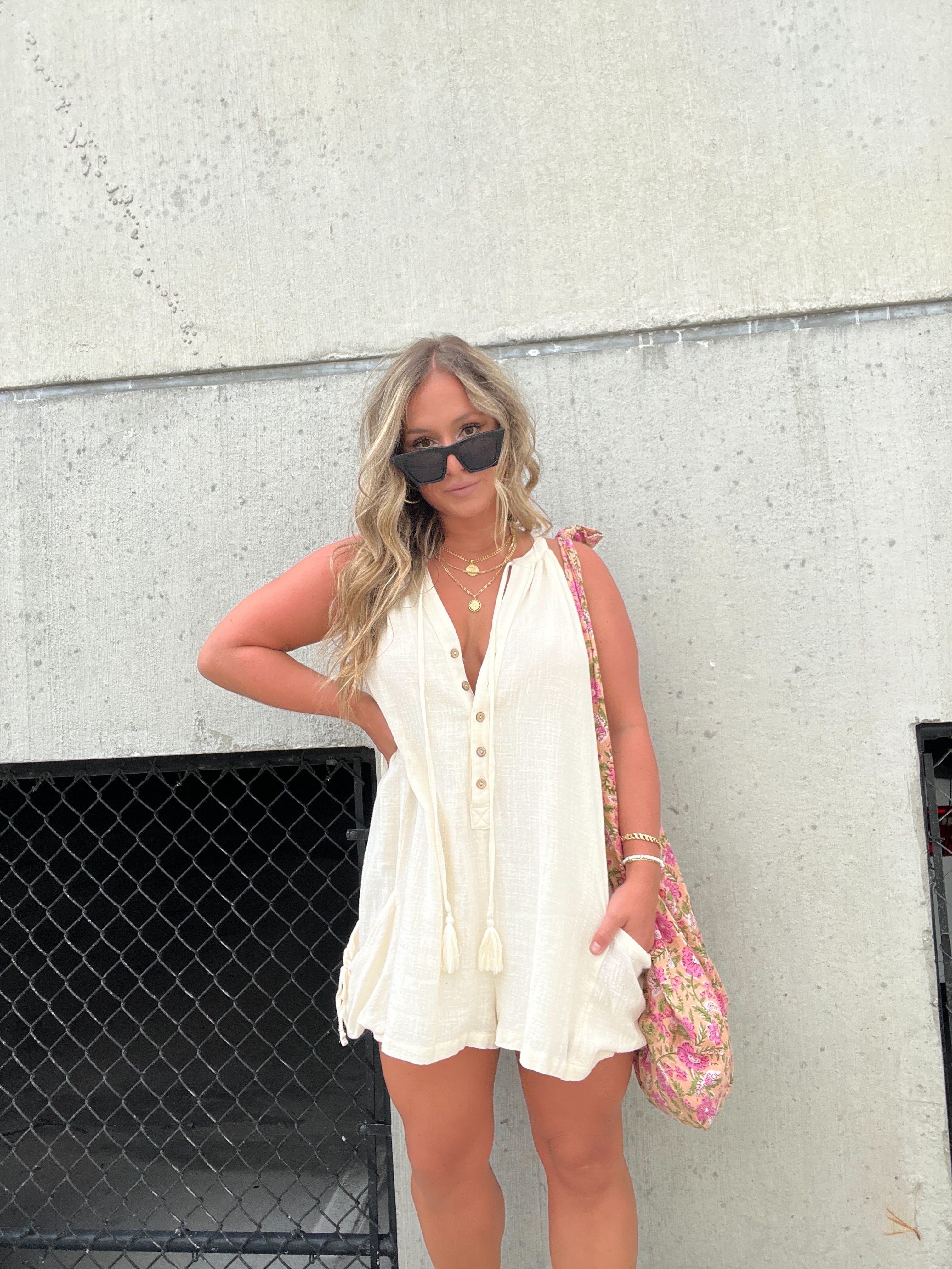 Always At Ease Romper Cream sold by Chic by Ally B product image thumbnail 6
