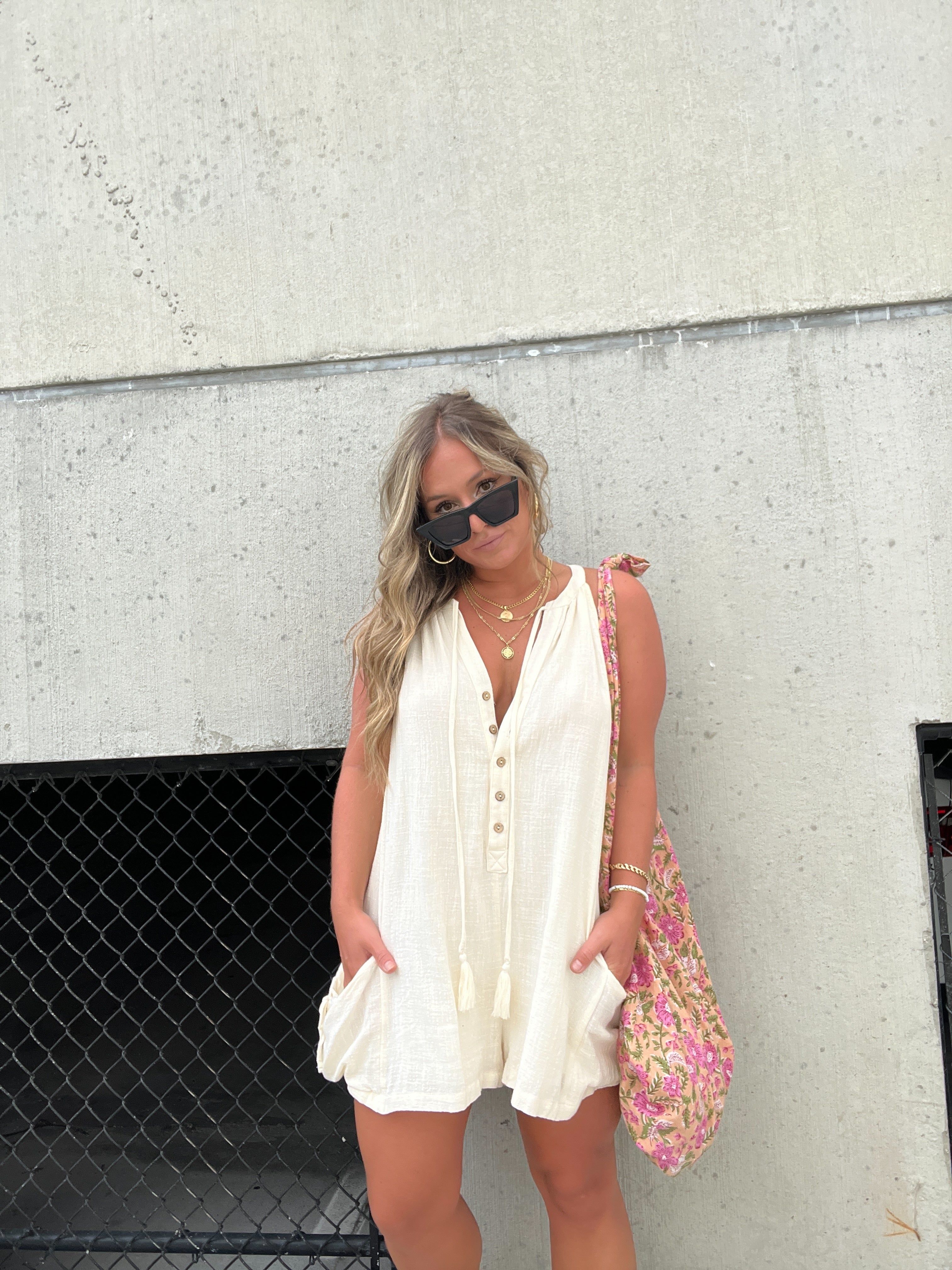 Always At Ease Romper Cream sold by Chic by Ally B product image thumbnail 2