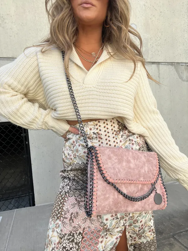 TAKE AWAY CROSSBODY CLUTCH PINK sold by Chic by Ally B