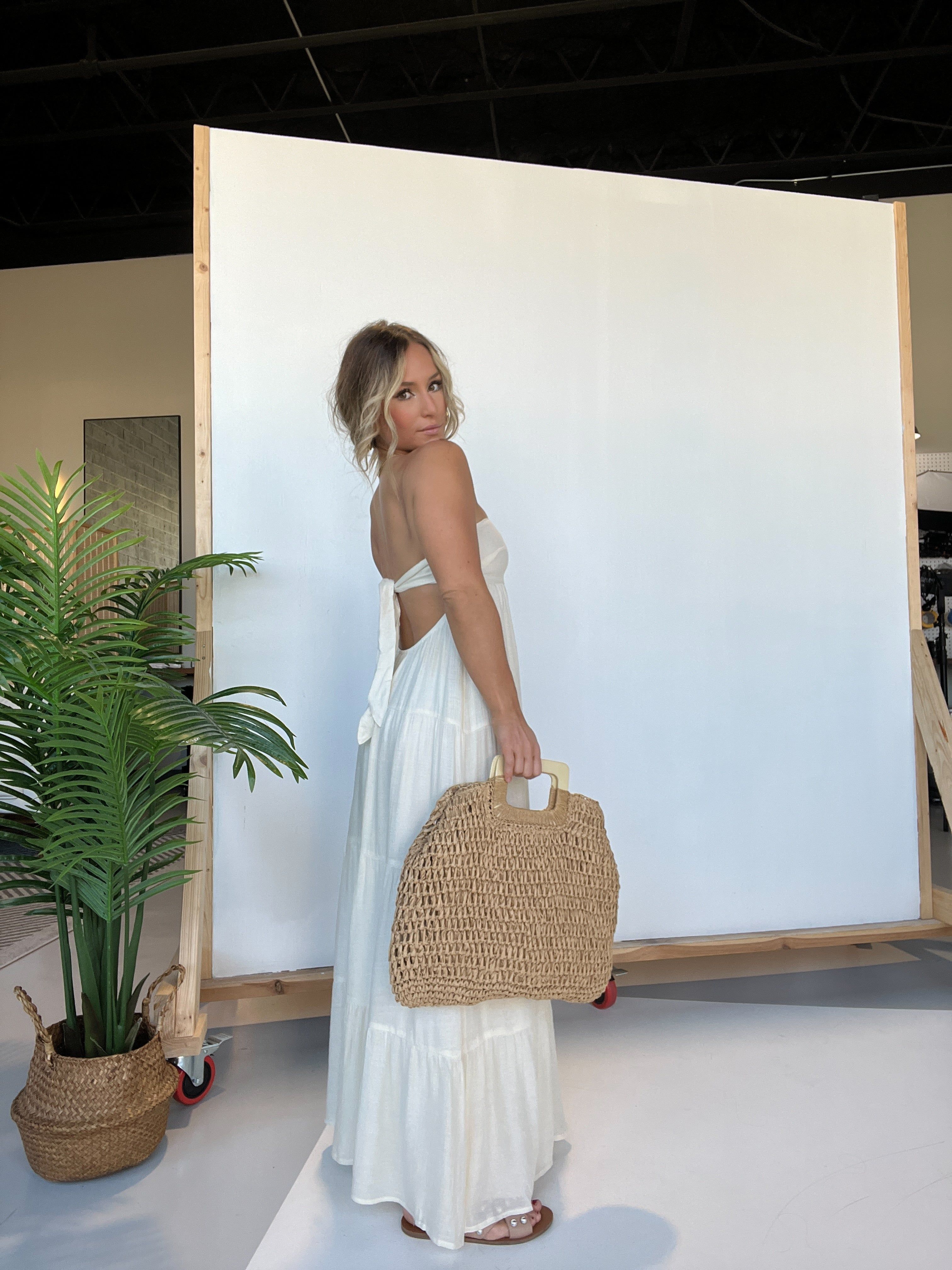 Santorini Strapless Maxi Dress Ivory sold by Chic by Ally B product image thumbnail 2