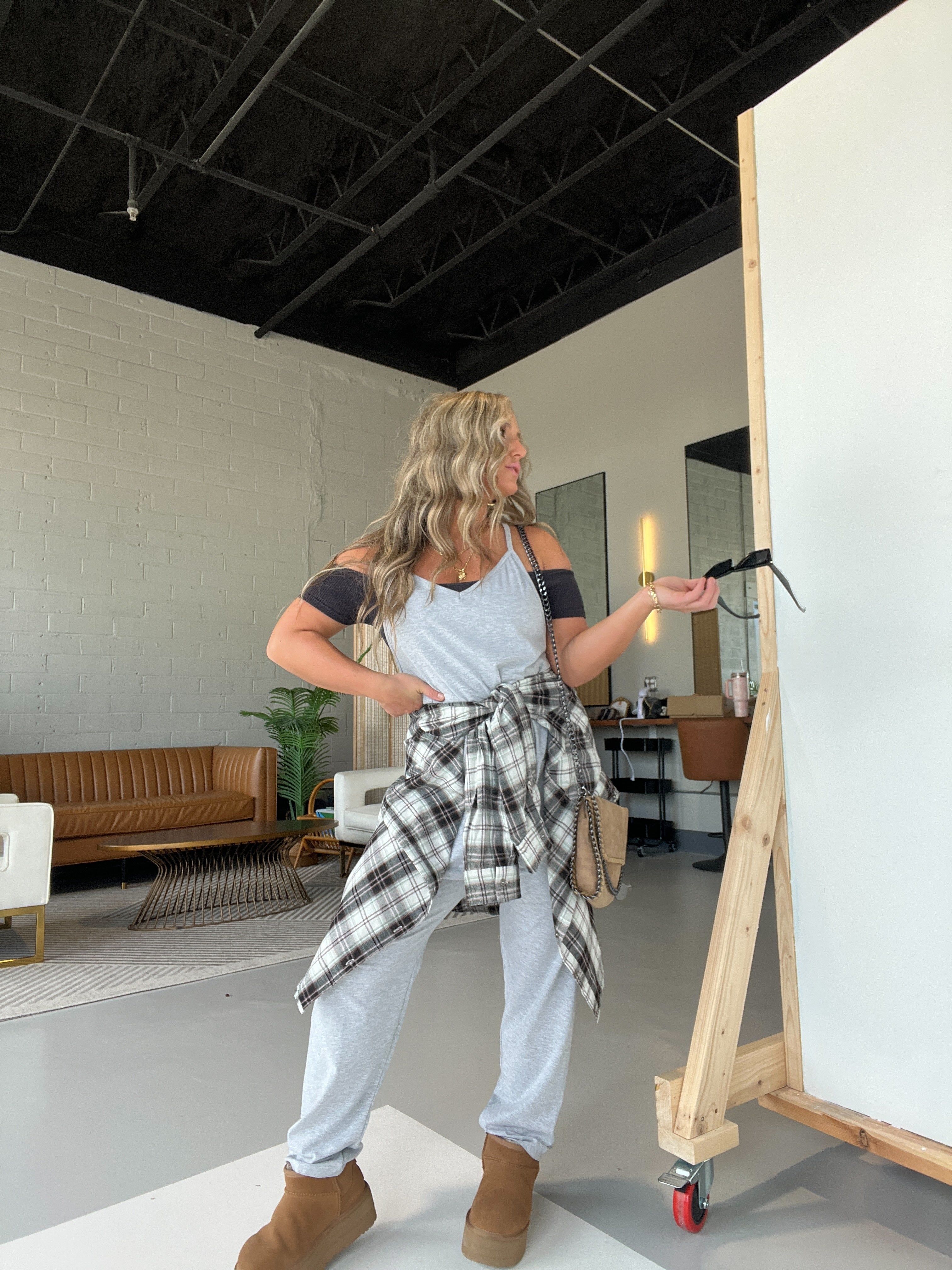 Around The Town Jumpsuit Heather Grey sold by Chic by Ally B product image thumbnail 4