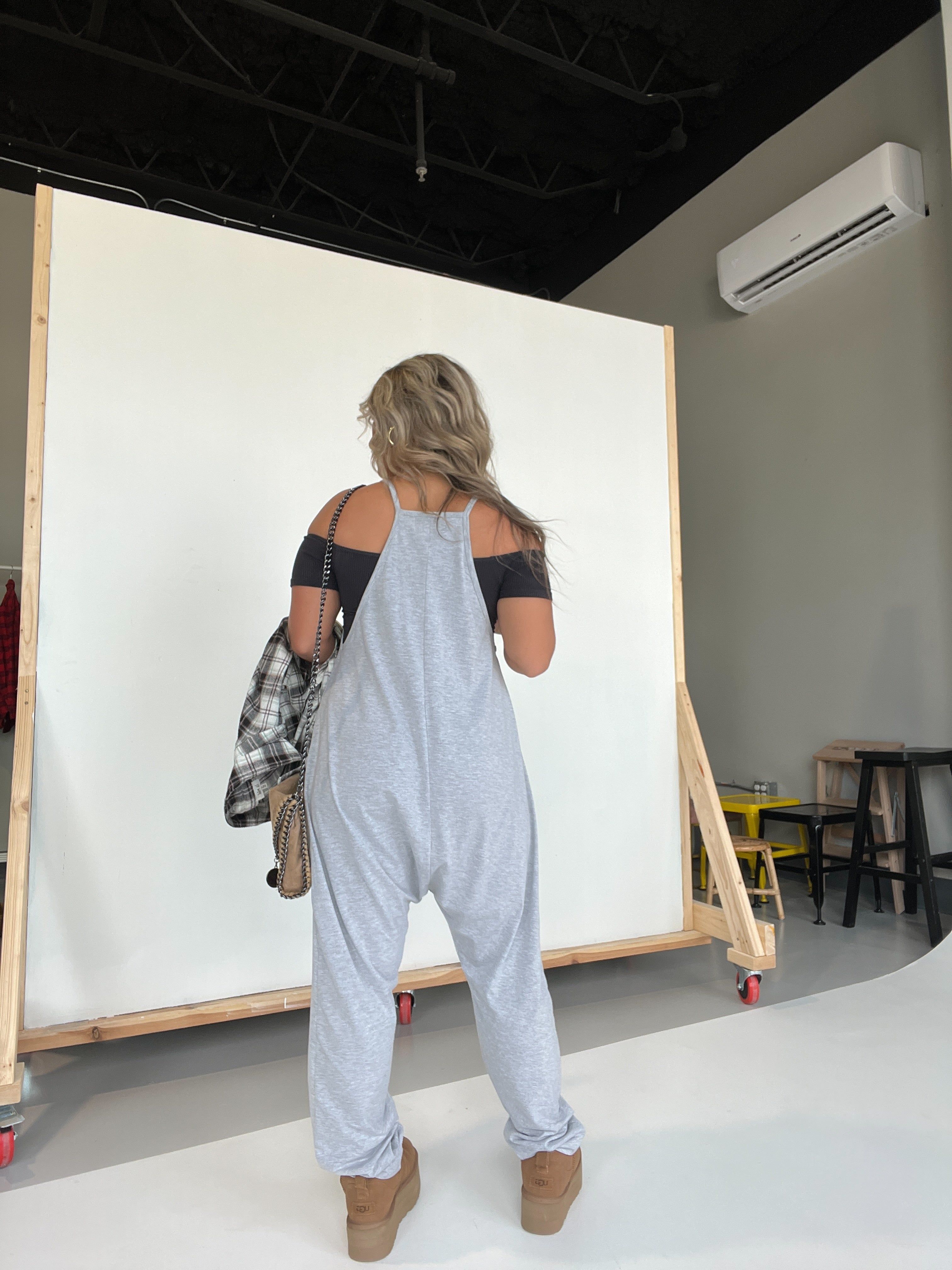 Around The Town Jumpsuit Heather Grey sold by Chic by Ally B product image thumbnail 5