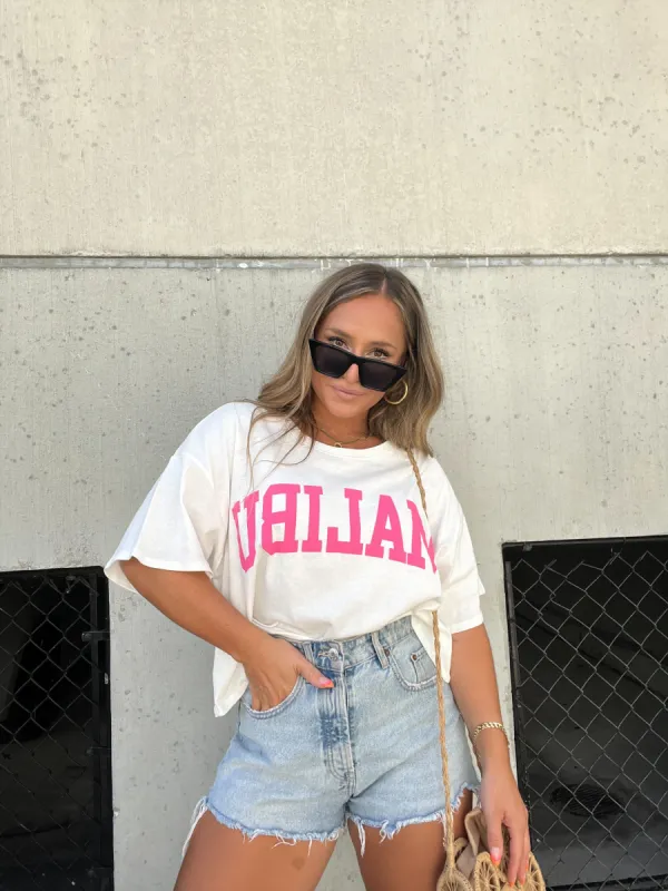 Pink Malibu Oversized Tee sold by Chic by Ally B