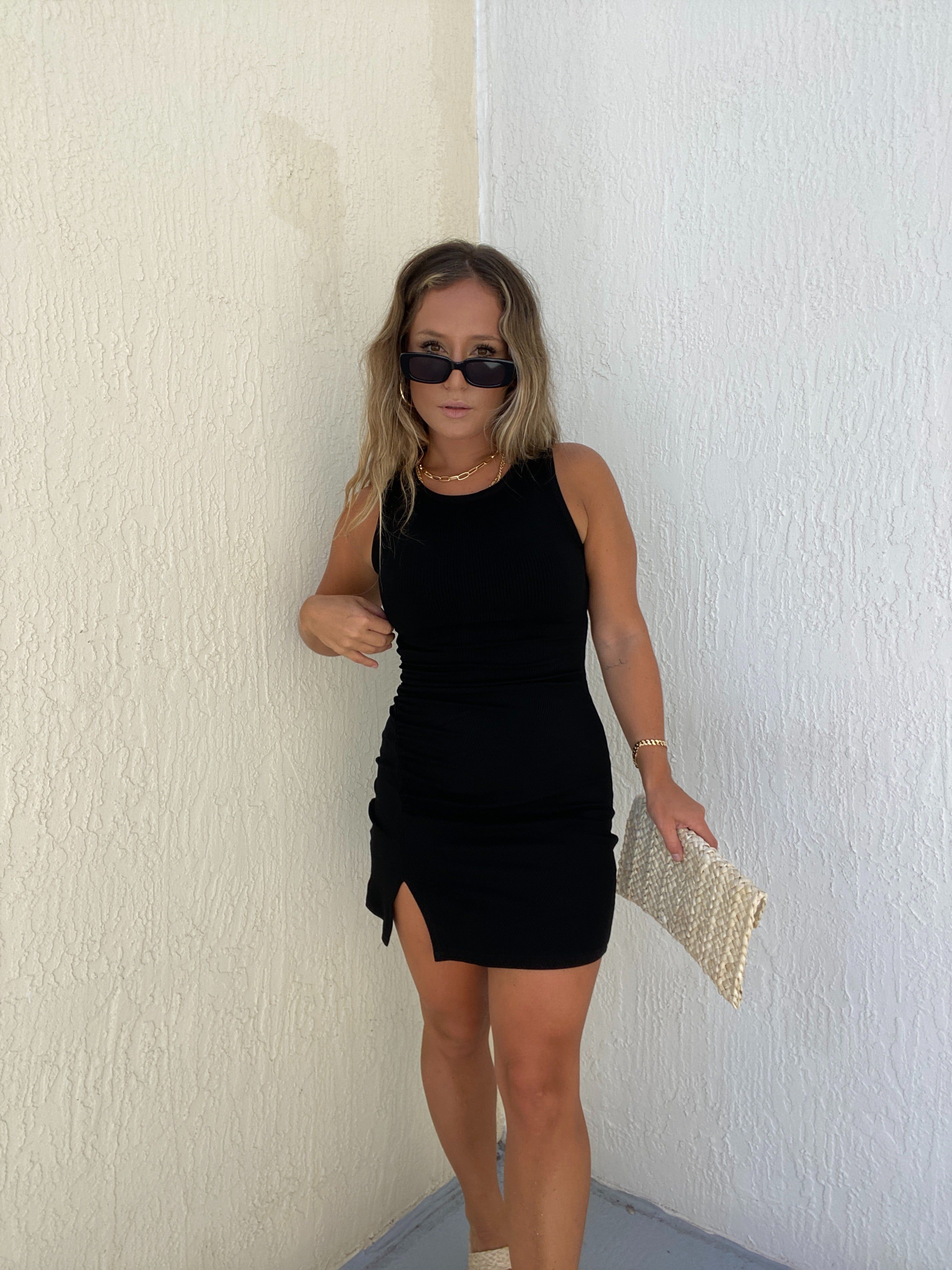 THE PERFECT BLACK MINI DRESS sold by Chic by Ally B product image thumbnail 2