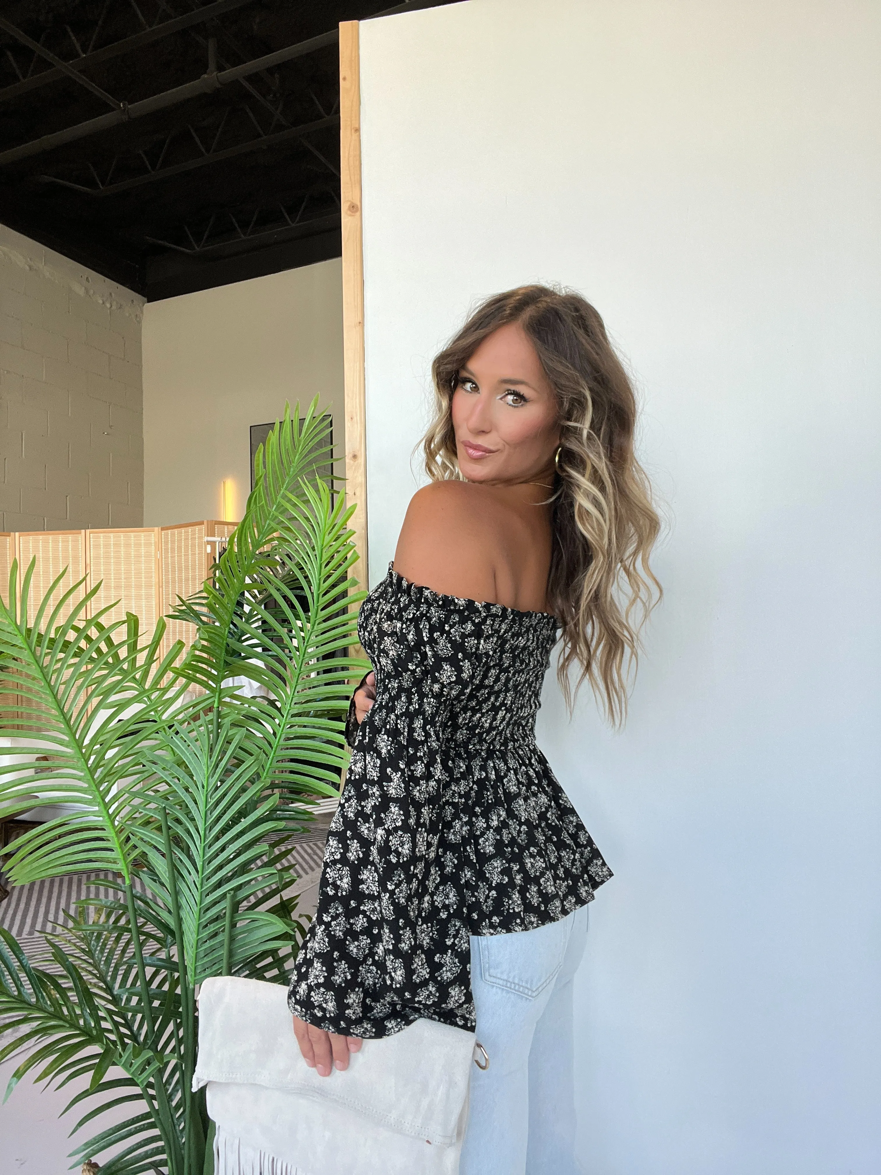 Fall Spice Off The Shoulder Top Black sold by Chic by Ally B product image thumbnail 3