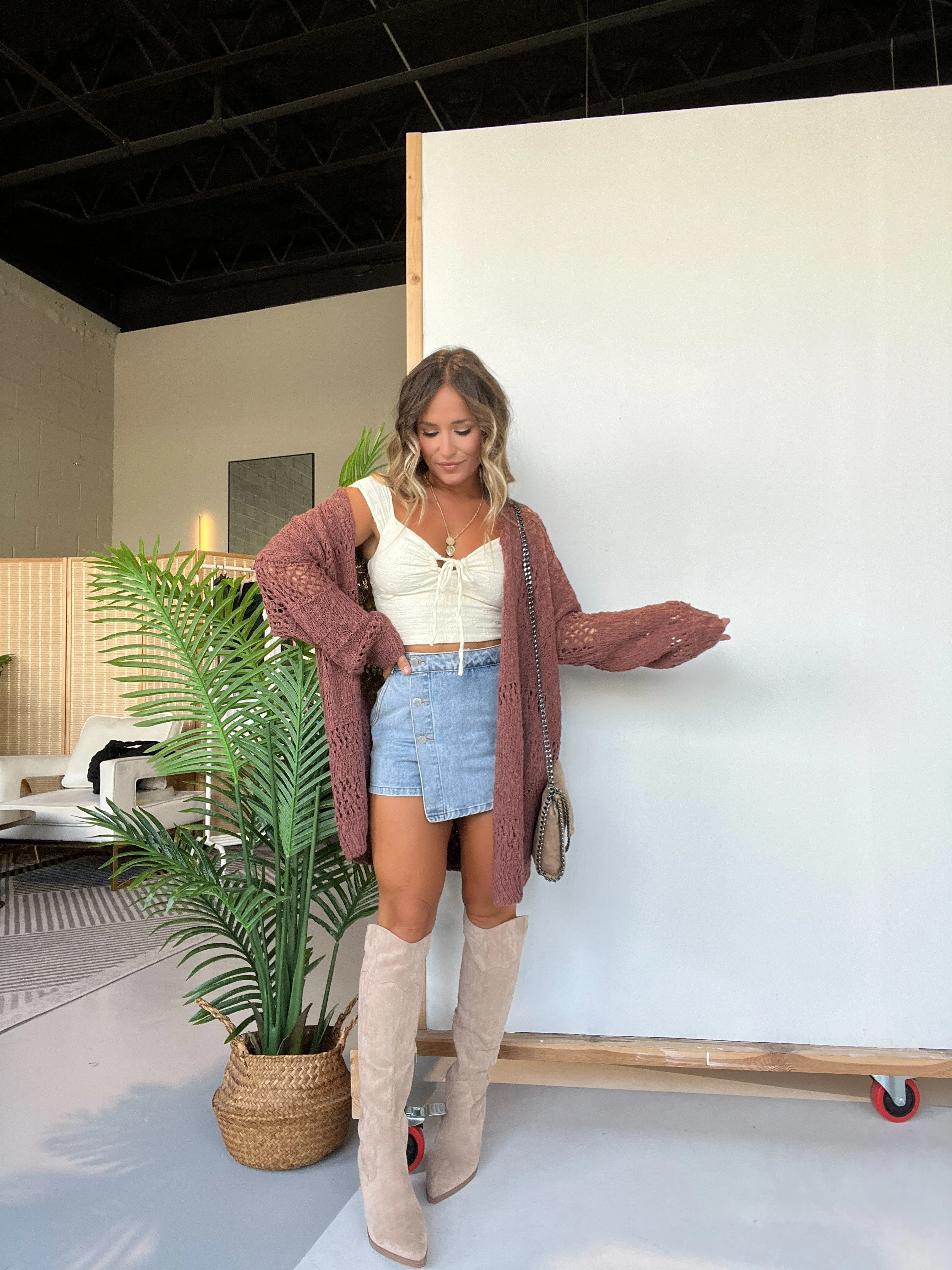 Autumn Breeze Oversized Knit Cardigan Rust sold by Chic by Ally B product image thumbnail 3