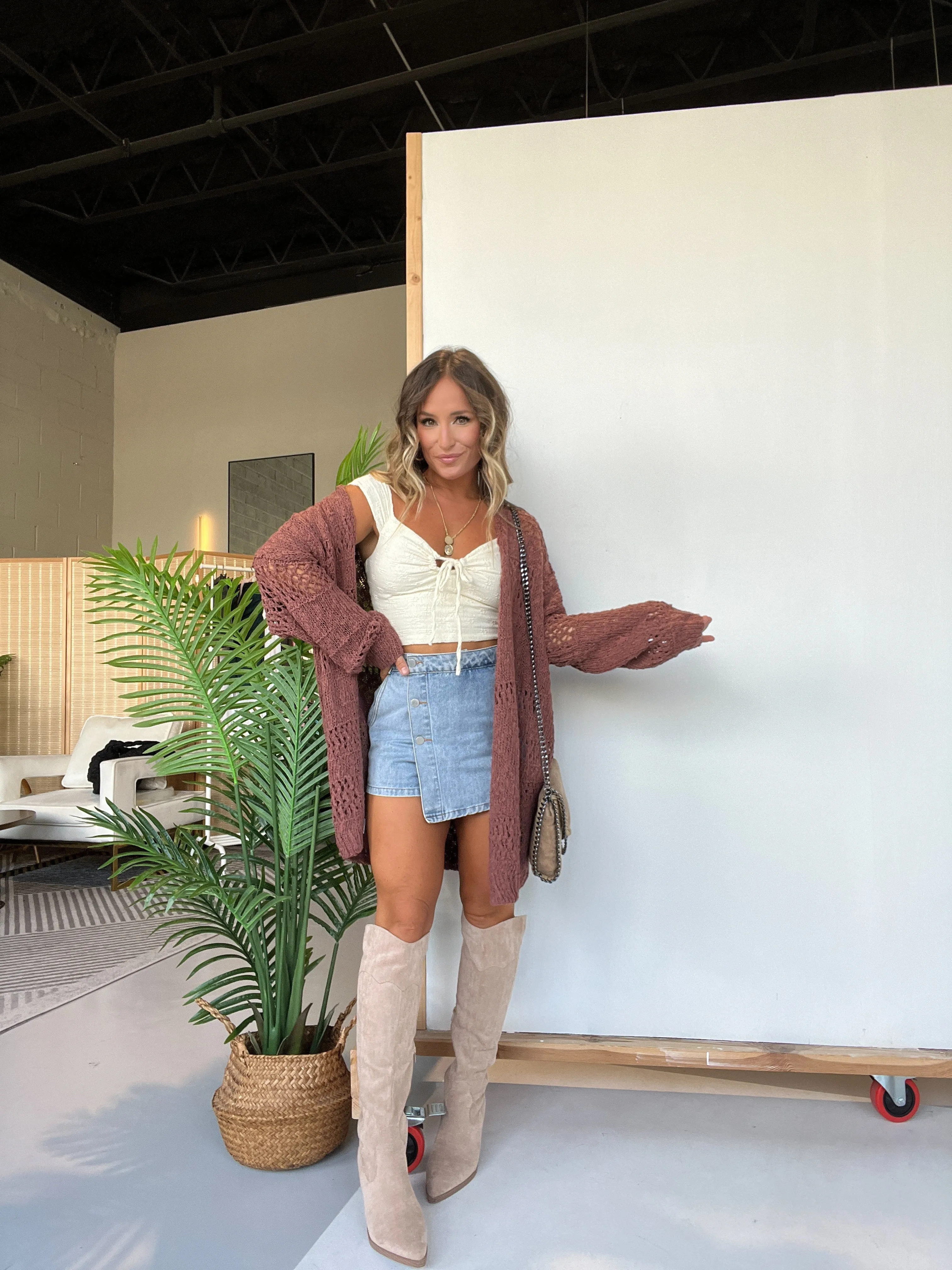 Autumn Breeze Oversized Knit Cardigan Rust sold by Chic by Ally B product image thumbnail 4