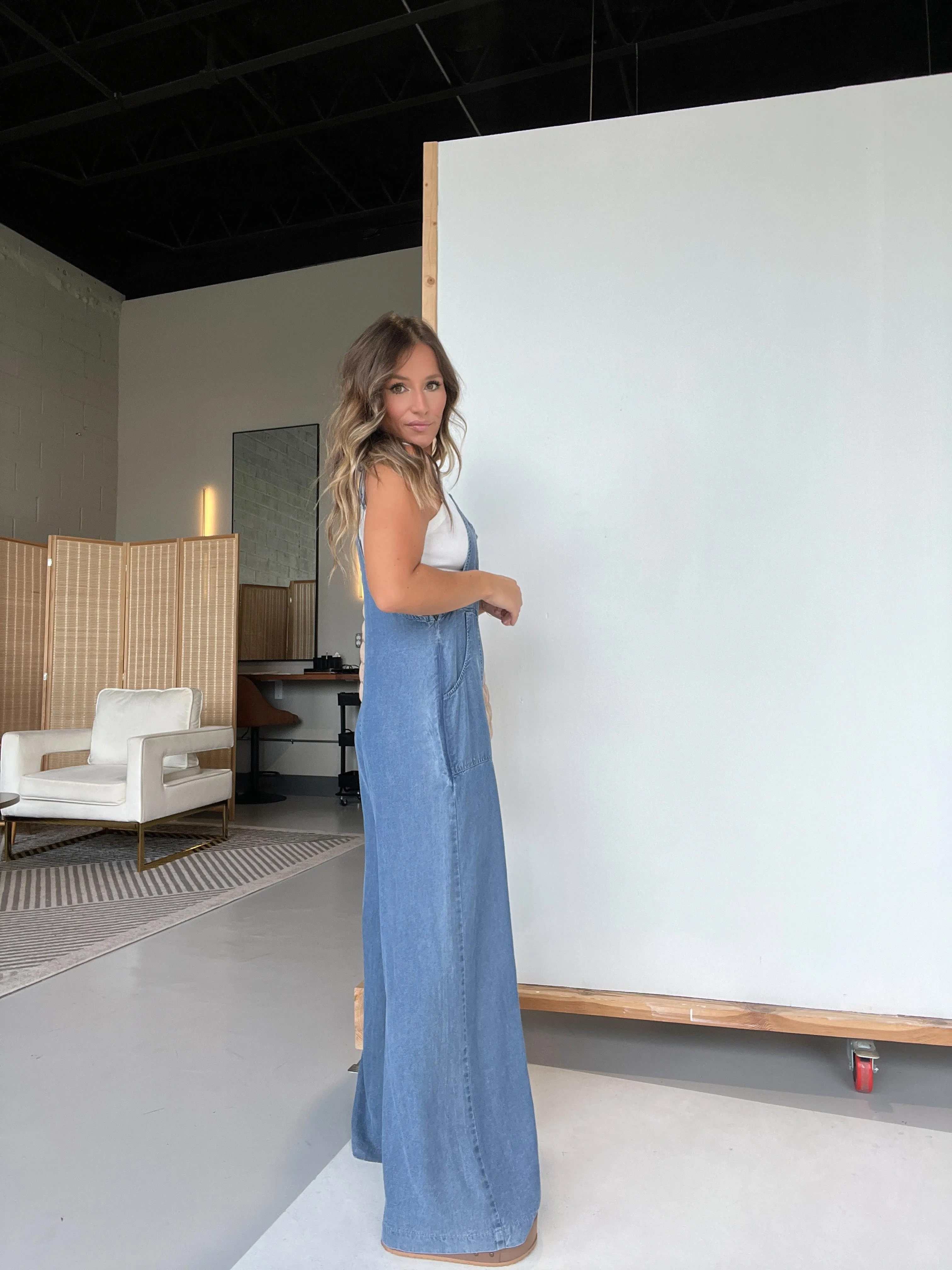 Farrah Tencel Wide Leg Overalls sold by Chic by Ally B product image thumbnail 5