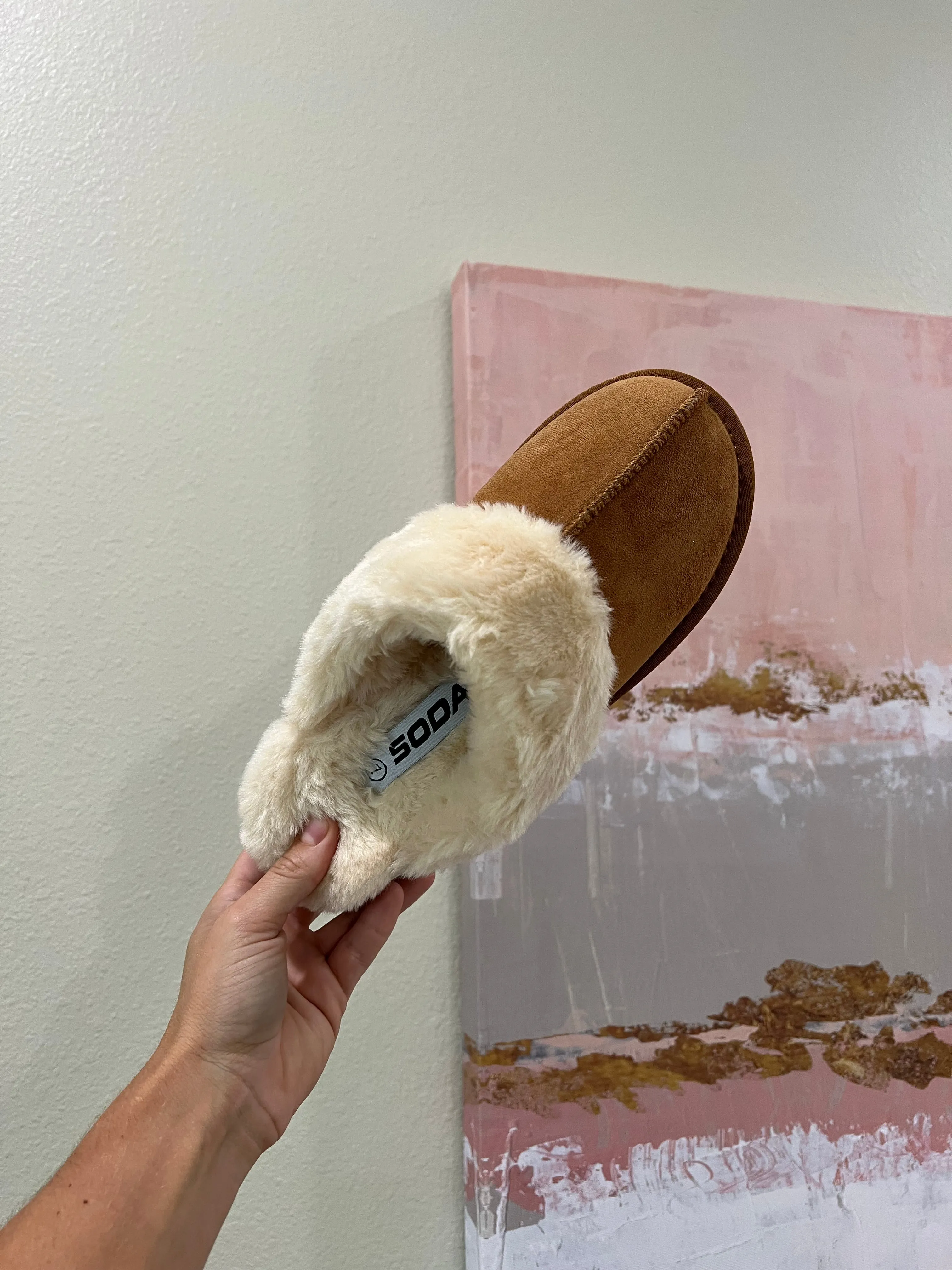 Darwin Fur Slip Ons Camel sold by Chic by Ally B product image thumbnail 2