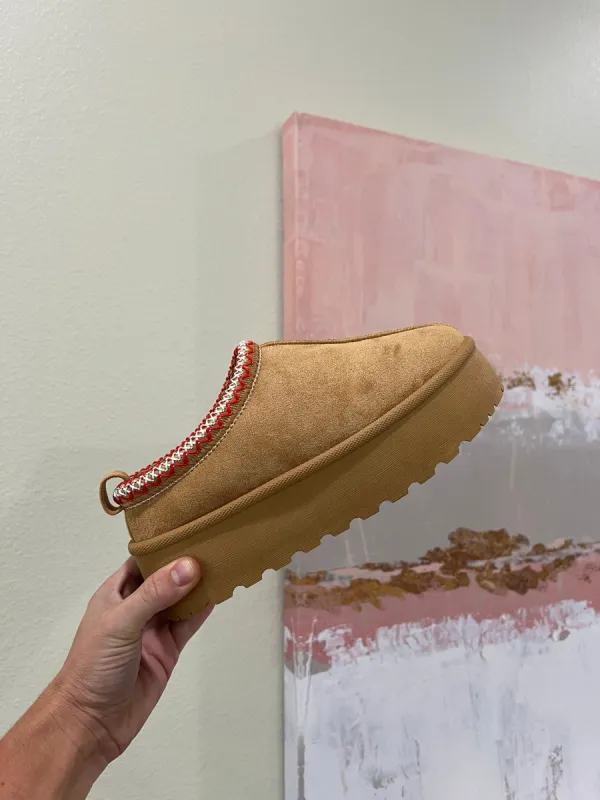 Luna Platform Slip Ons Tan sold by Chic by Ally B