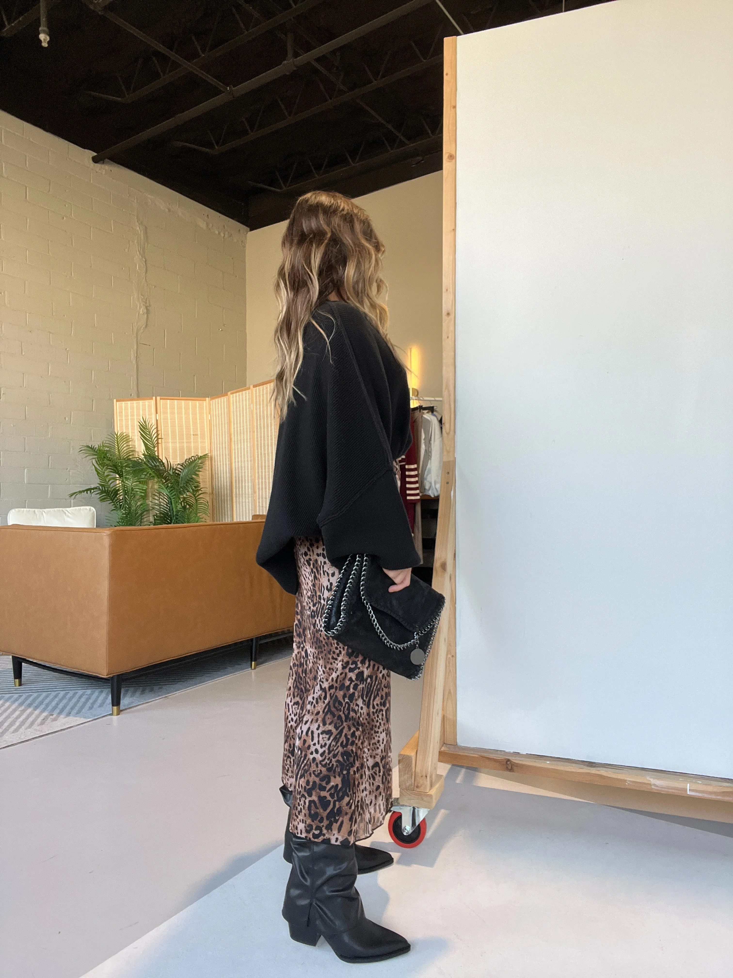 Onto You Mesh Midi Skirt Leopard sold by Chic by Ally B product image thumbnail 3